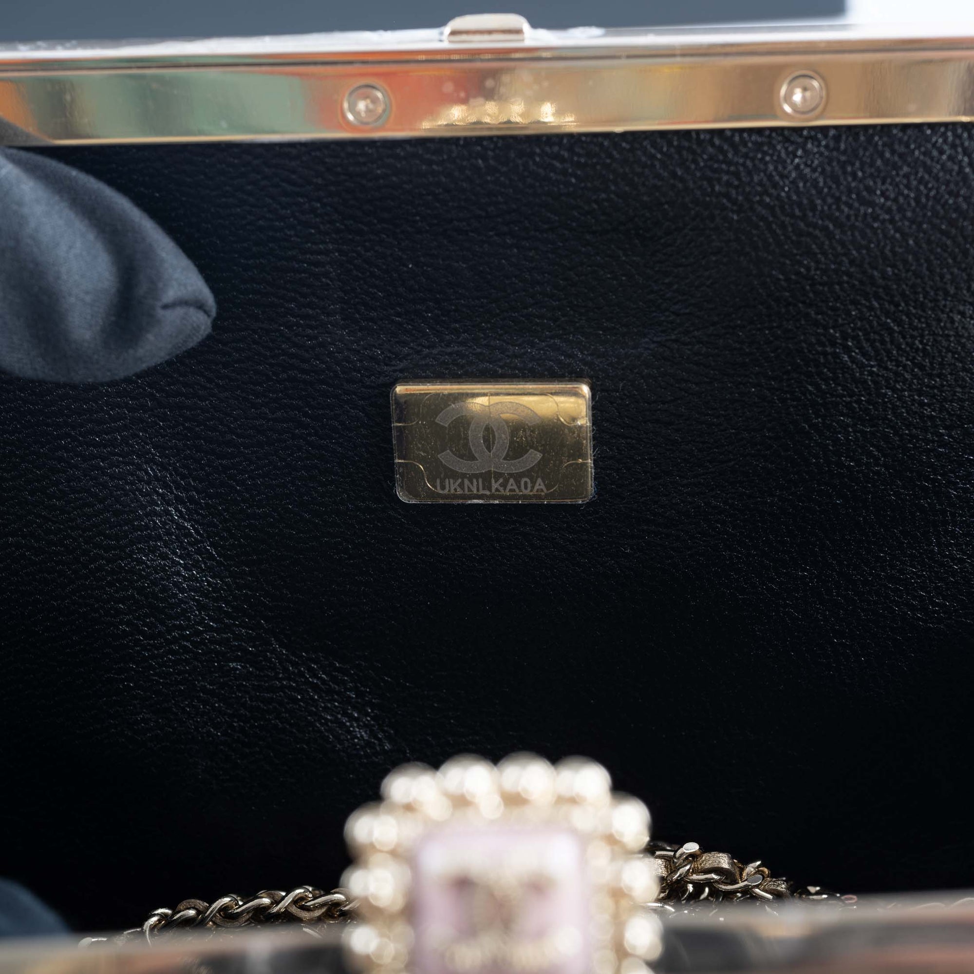 Chanel Camellia Charms Minaudière Gold Metal Pearl and Enamel Gold Hardware