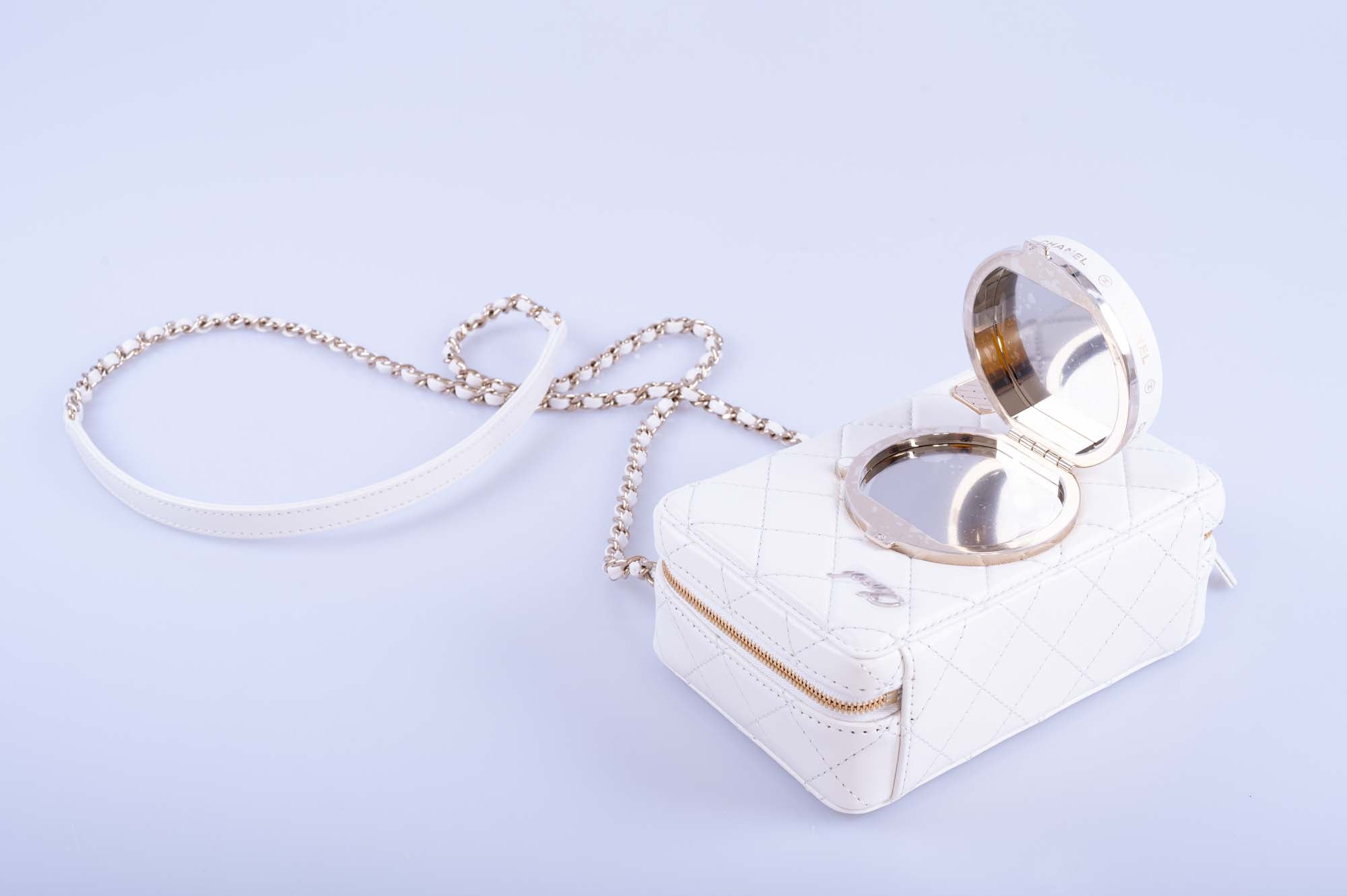 Chanel Camera Bag White Lambskin Gold Hardware Spring-Summer 2024