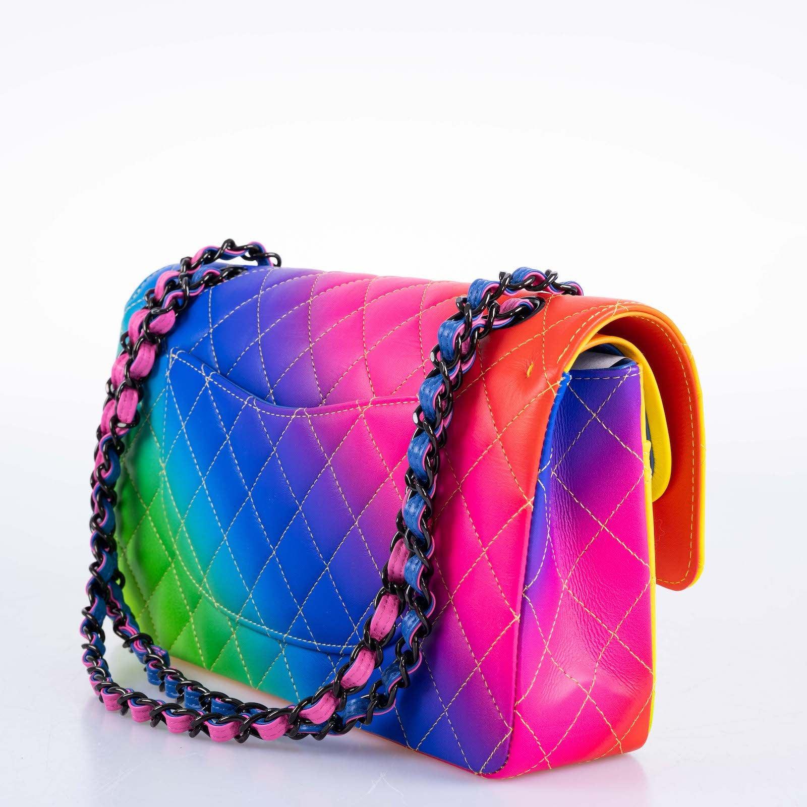 Chanel Medium Classic Flap Bag Rainbow 23C (Cruise Collection)