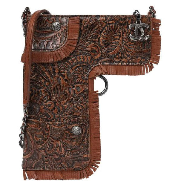 Chanel Paris-Dallas Holster Crossbody Brown Tooled Calfskin