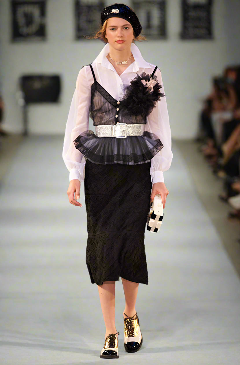 Chanel Paris-Habana Boy Brick Minaudière White &amp; Black Plexiglass Gold Hardware