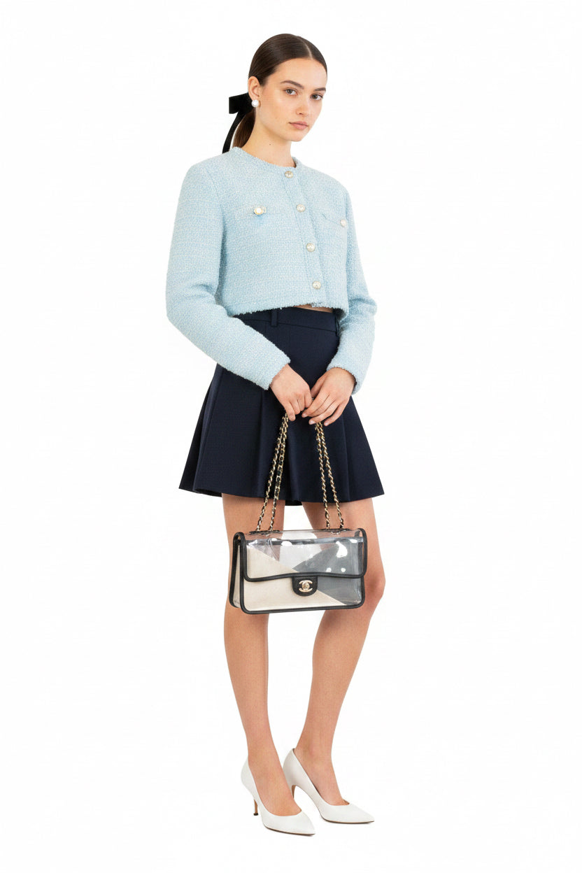 Chanel Sand By The Sea Flap Bag PVC and Lambskin