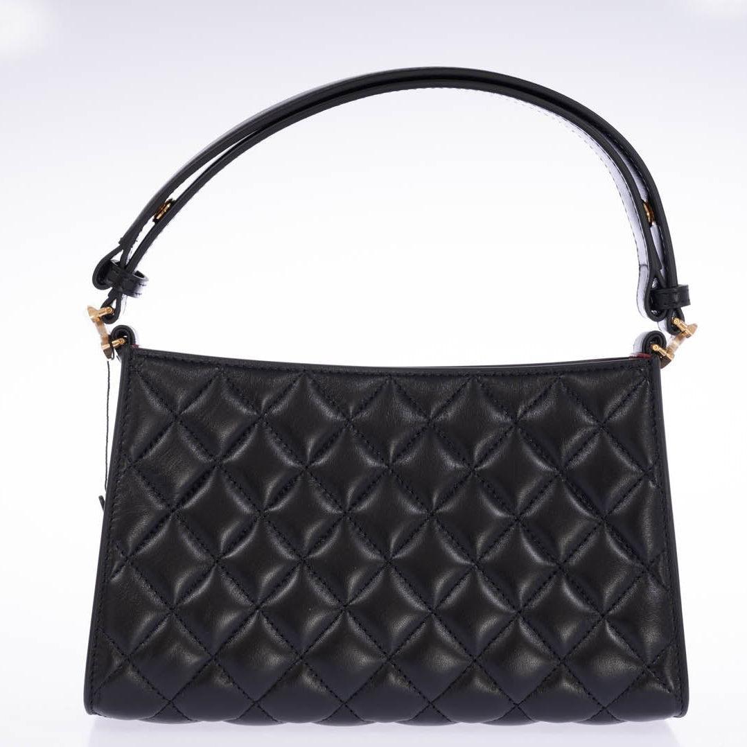 Chanel Shoulder Bag Black Quilted Lambskin Gold Hardware