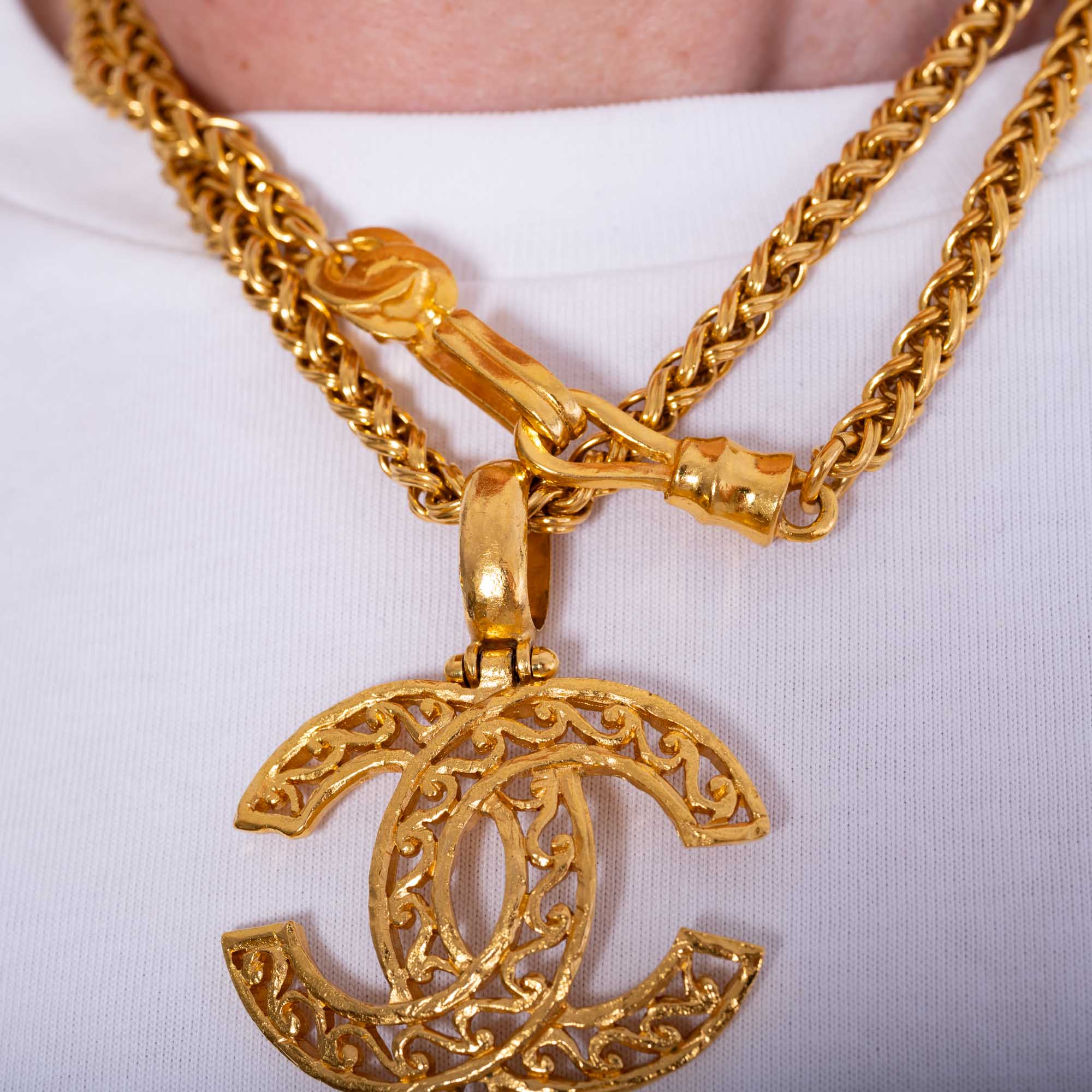 Chanel Vintage CC Pendant Necklace