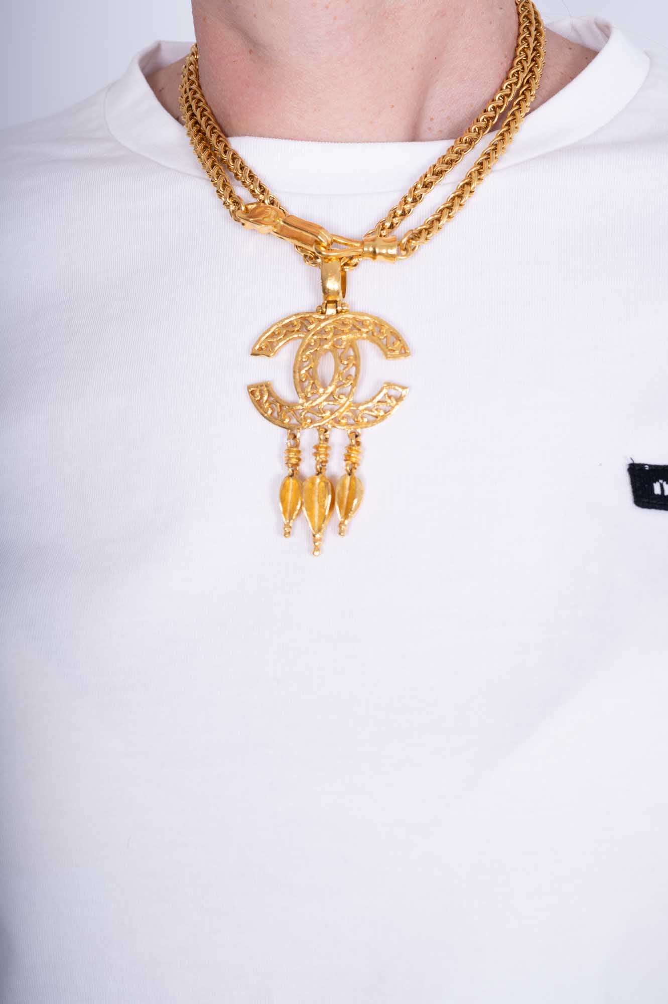 Chanel Vintage CC Pendant Necklace