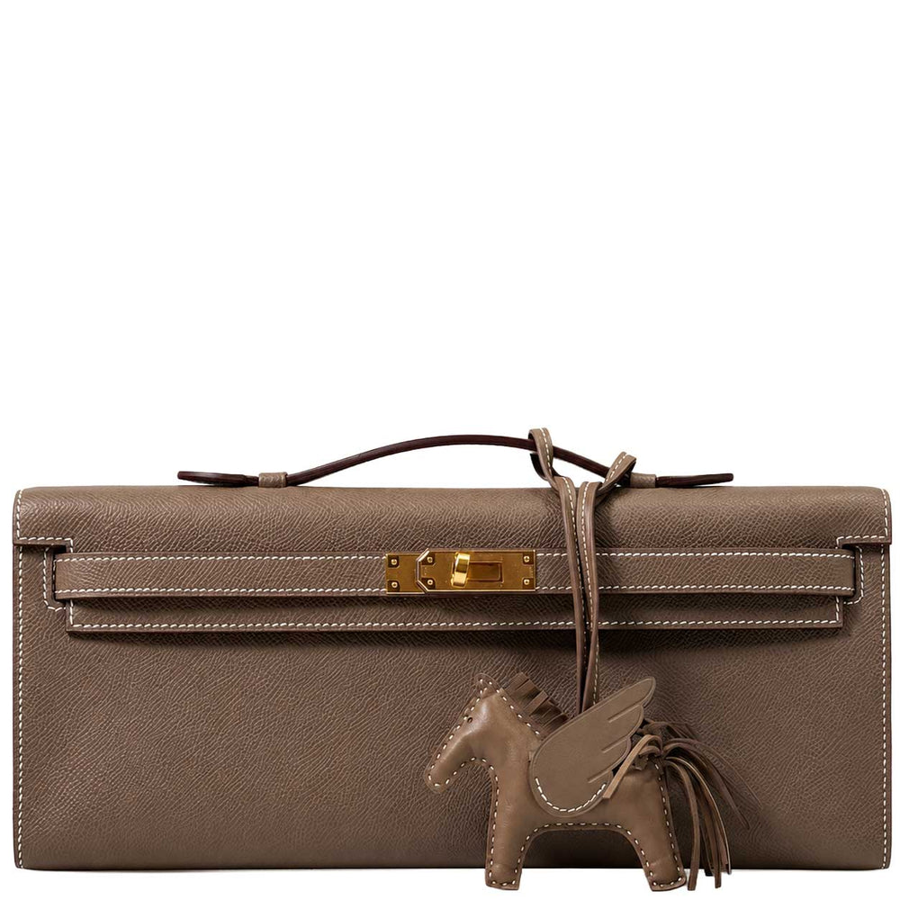 Hermès Kelly Cut Étoupe Epsom Gold Hardware