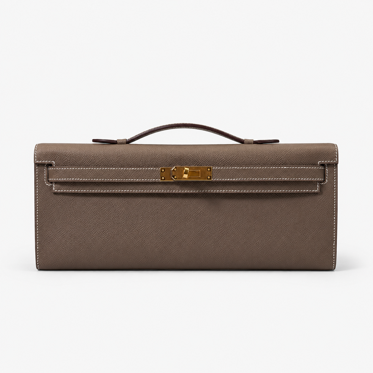 Hermès Kelly Cut Étoupe Epsom Gold Hardware