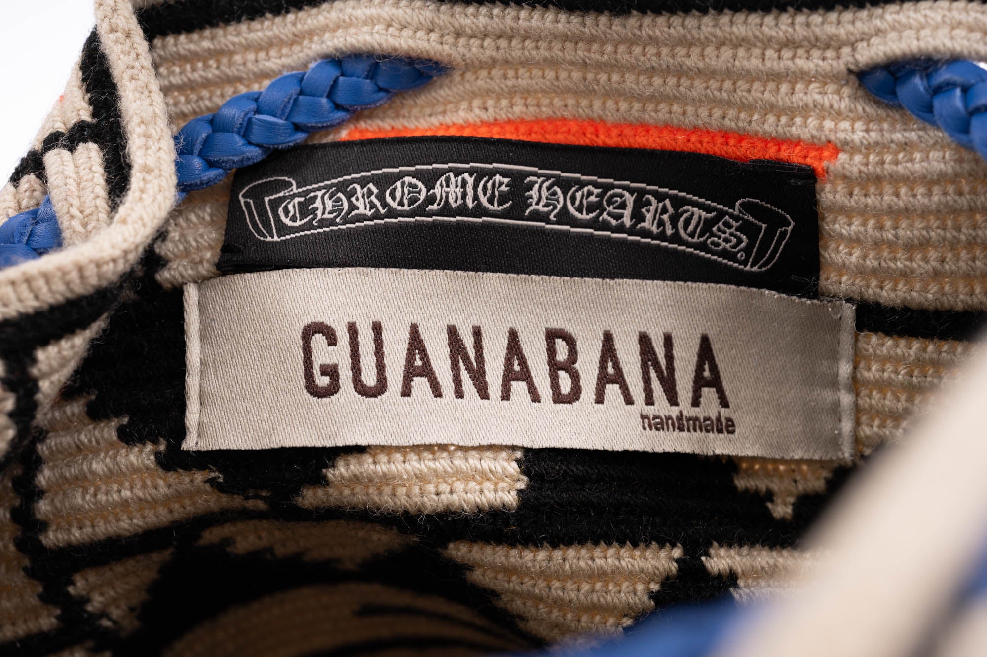 Chrome Hearts x Guanabana Woven Bucket Bag Multi-Color Cross Patches Sterling Silver