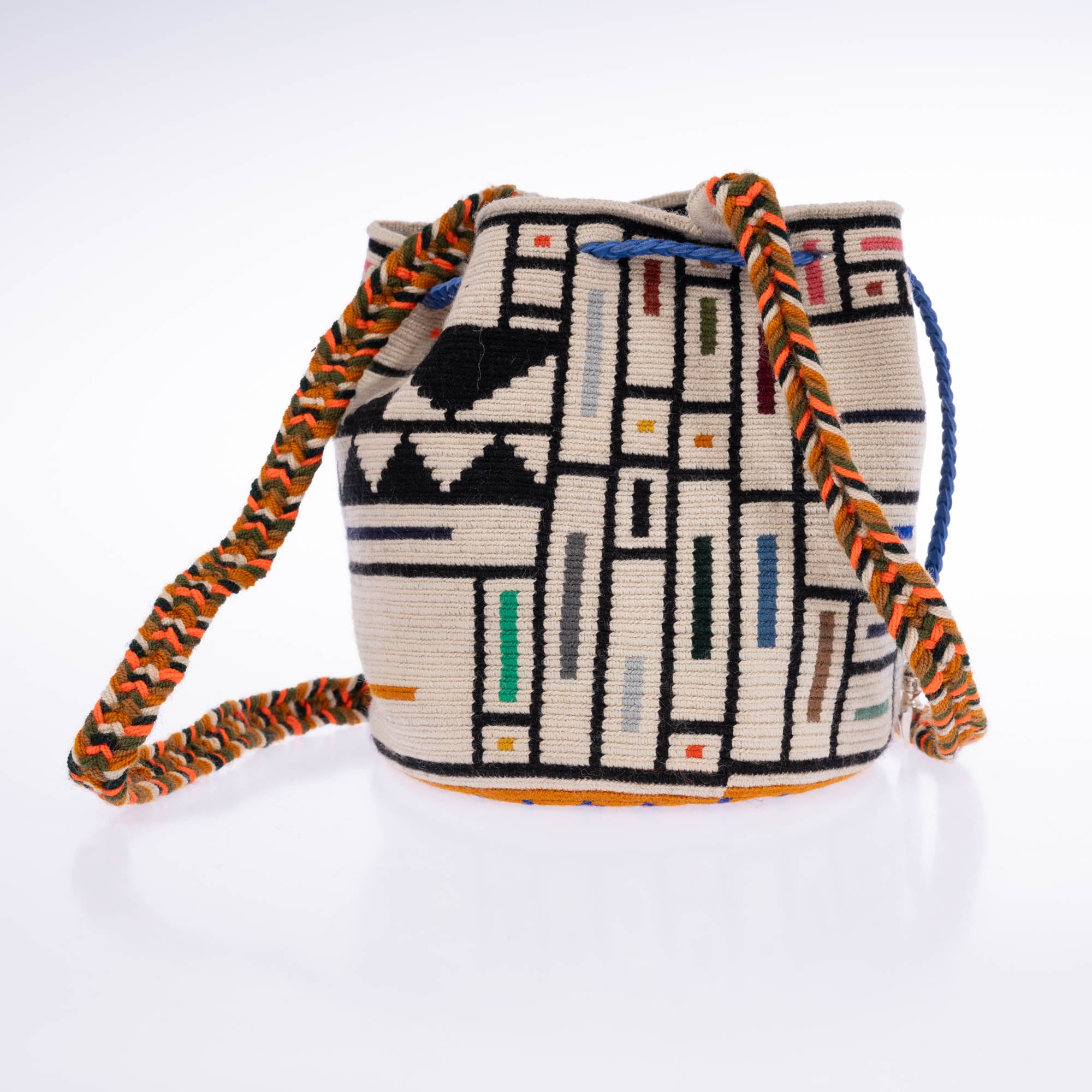 Chrome Hearts x Guanabana Woven Bucket Bag Multi-Color Cross Patches Sterling Silver