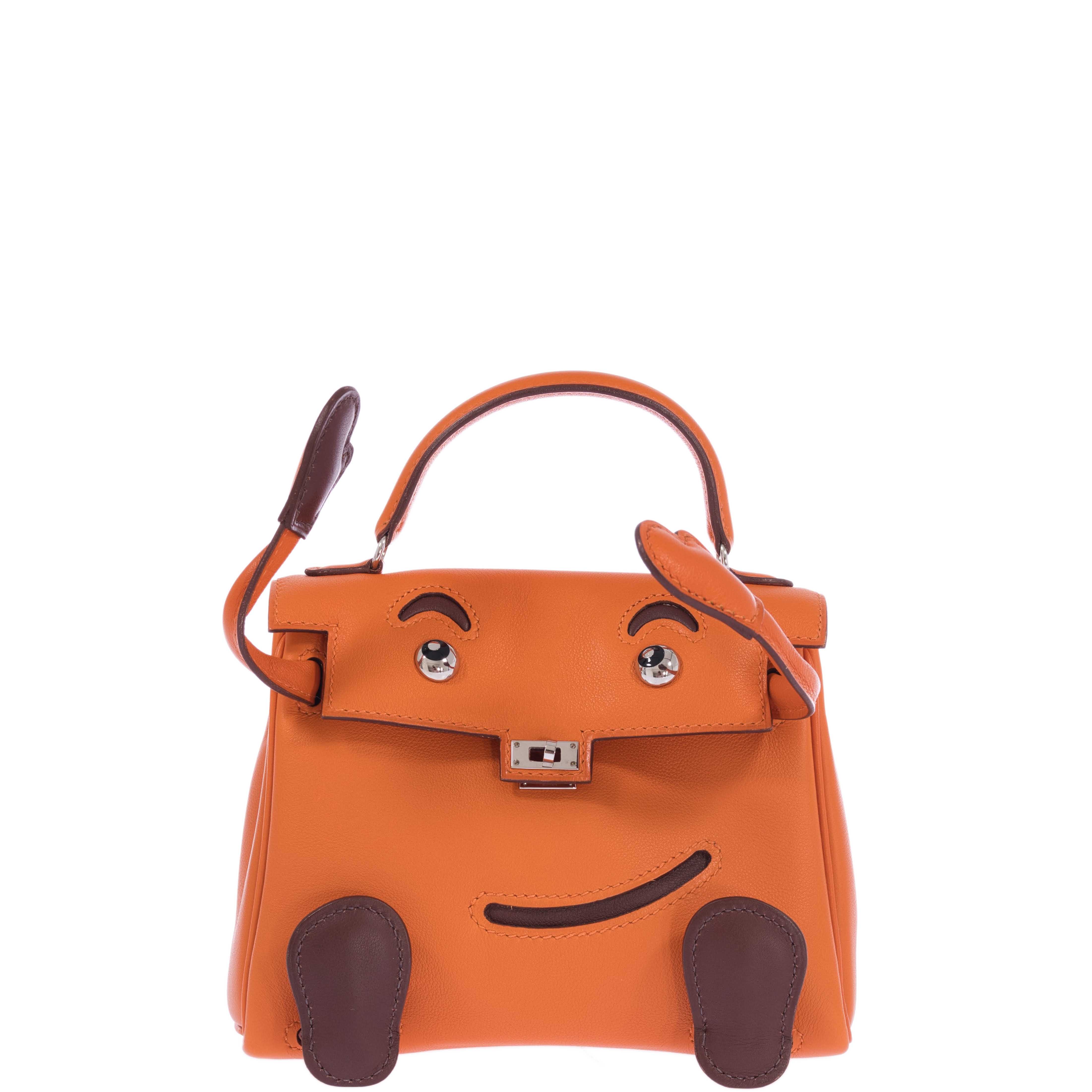 Hermès Kelly Doll Quelle Idole Orange H Gulliver Palladium Hardware