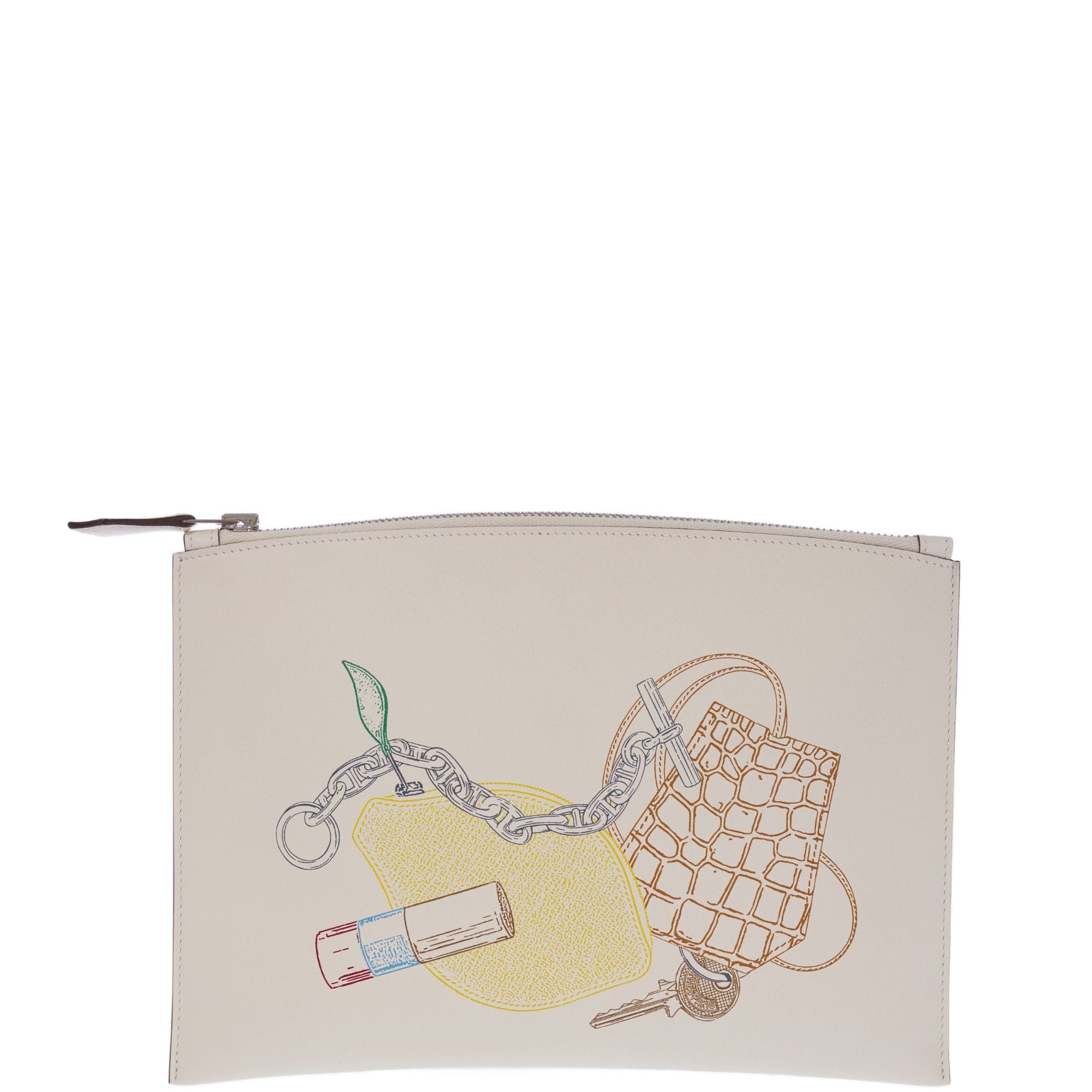 Hermès Pochette Bazar In and Out PM Clutch Nata Swift Leather