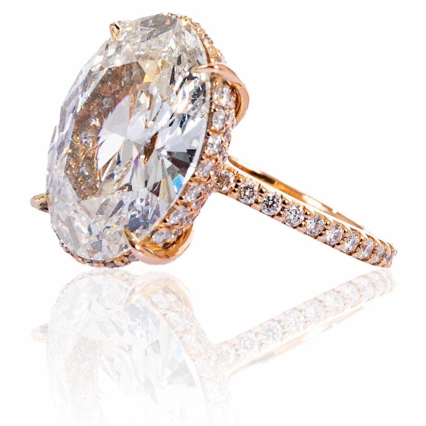 Diamond Oval Brilliant Ring 6.48 Carat Private Label