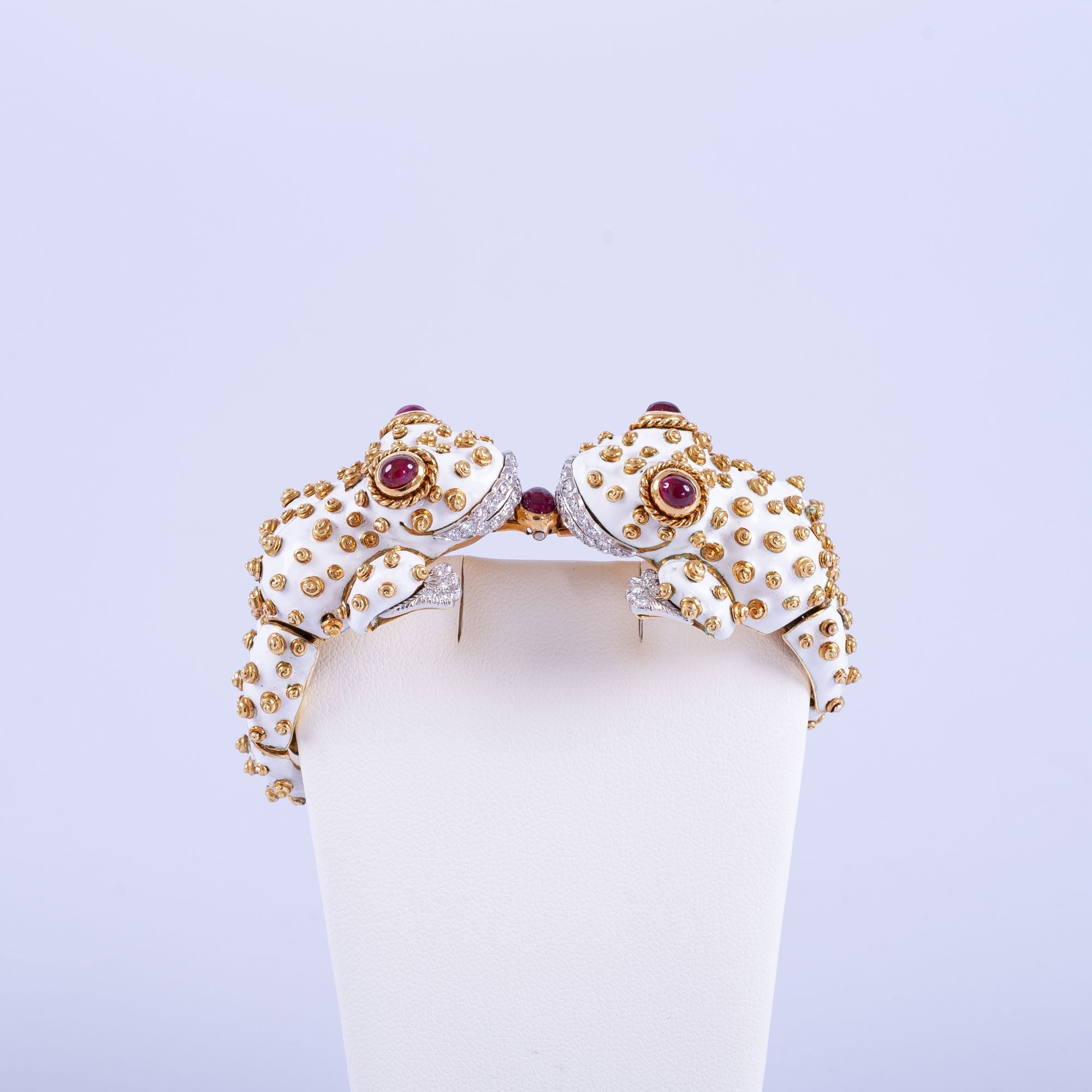 Estate Jewelry David Webb Twin Frog Bracelet