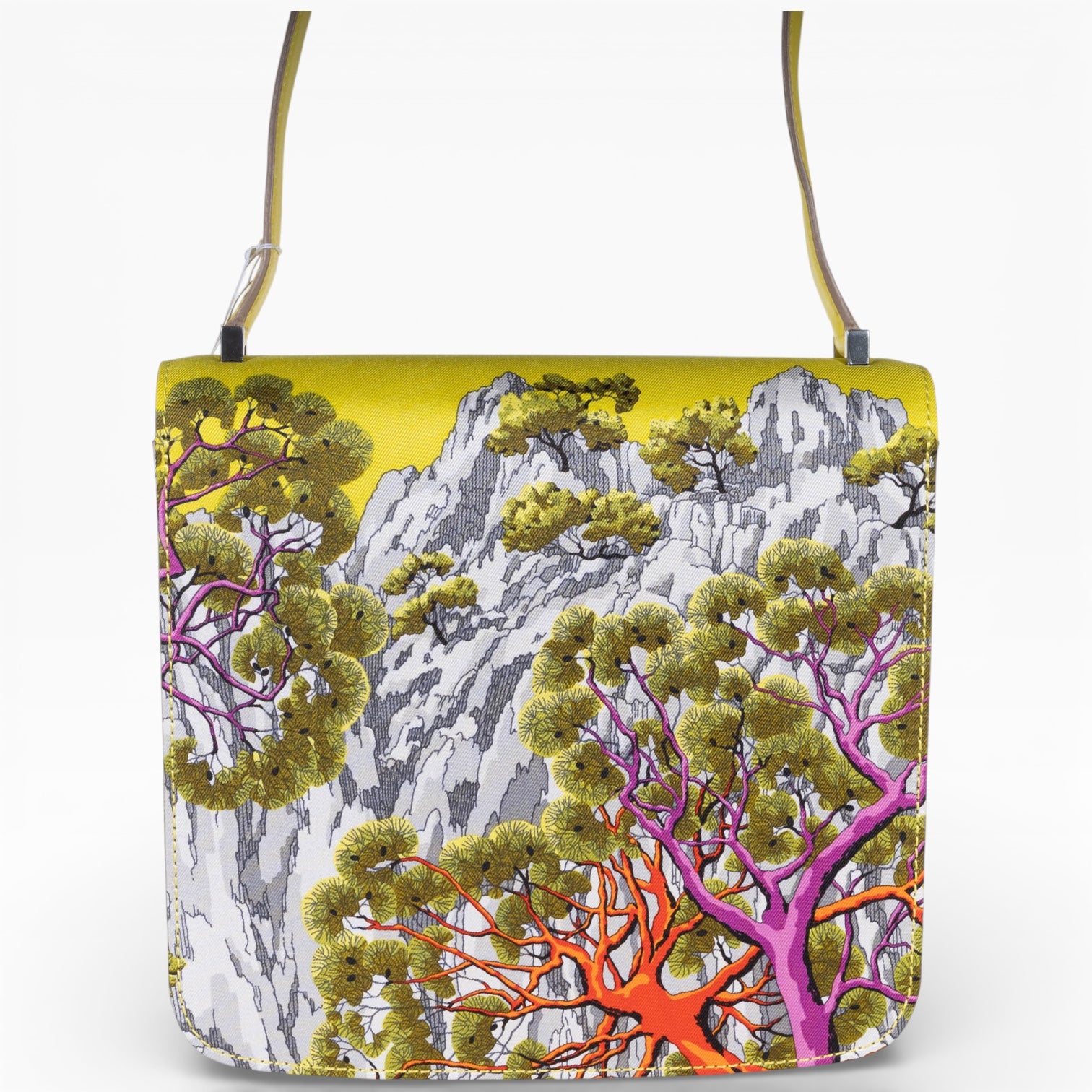 Hermès 2002-20 Sieste au Paradis Silk Swift Lime Palladium Hardware