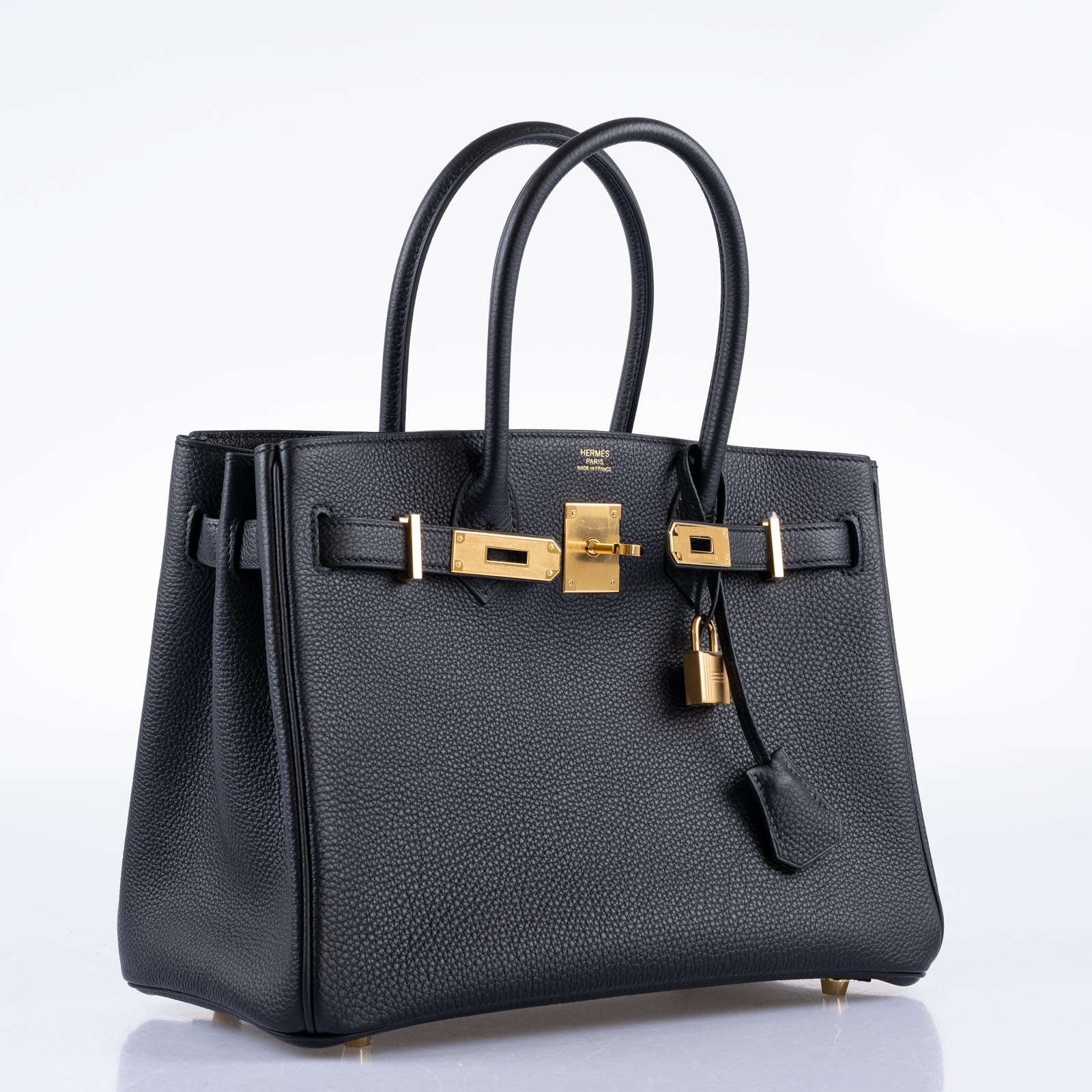 Hermès 3 En 1 Birkin 30 Black Togo, Swift and Toile with Gold Hardware