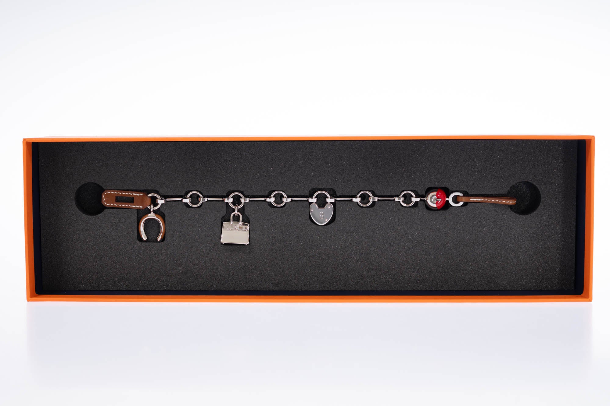 Hermès Bijou de Birkin Charm Gold Leather Palladium Hardware