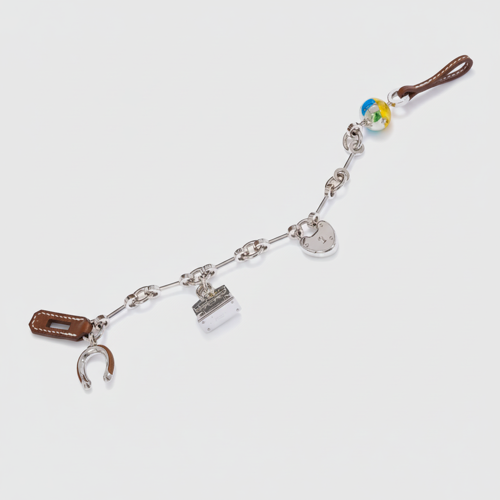 Hermès Bijou de Birkin Charm Gold Leather Palladium Hardware