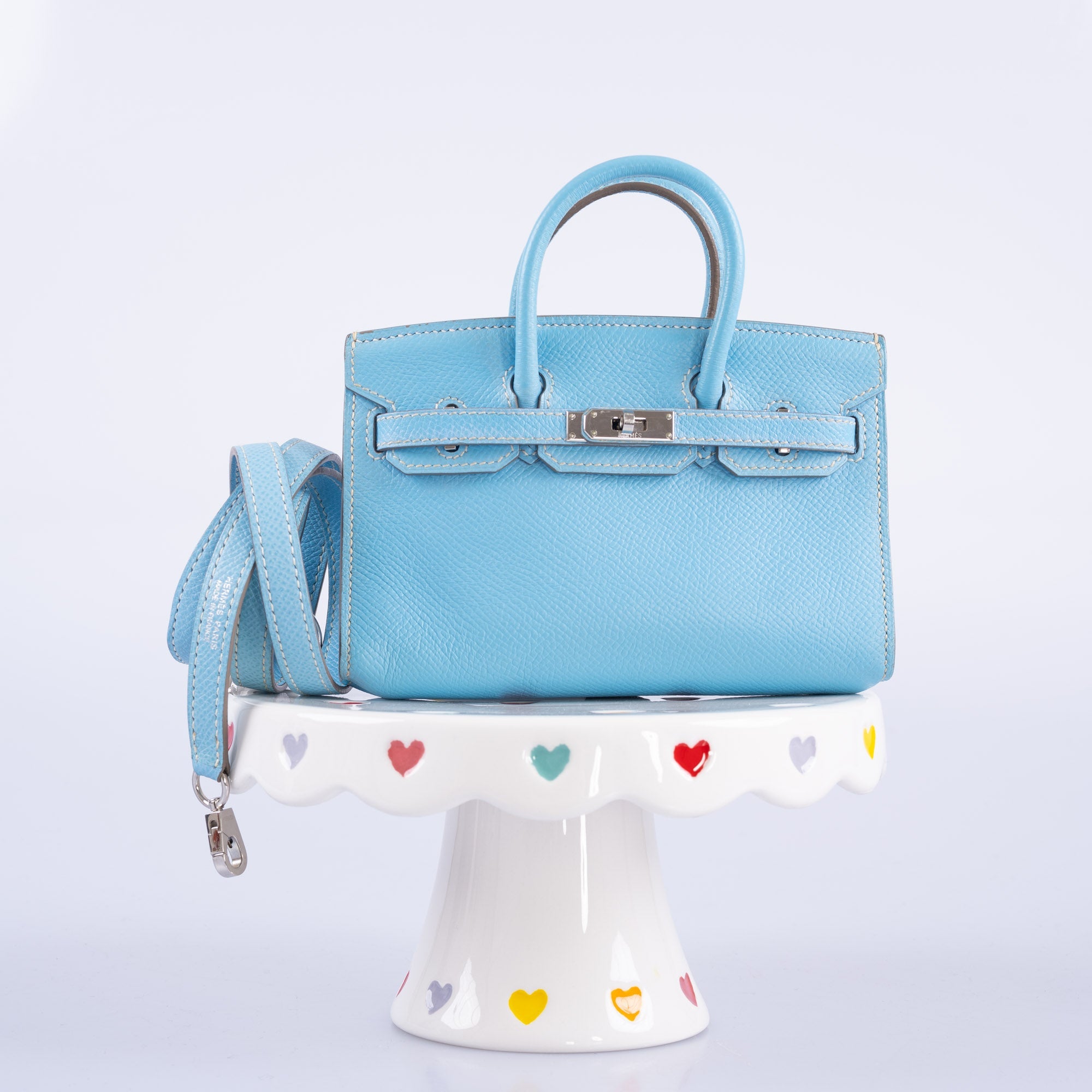 Hermès Birkin 15 Micro Bleu Celeste Epsom Palladium Hardware