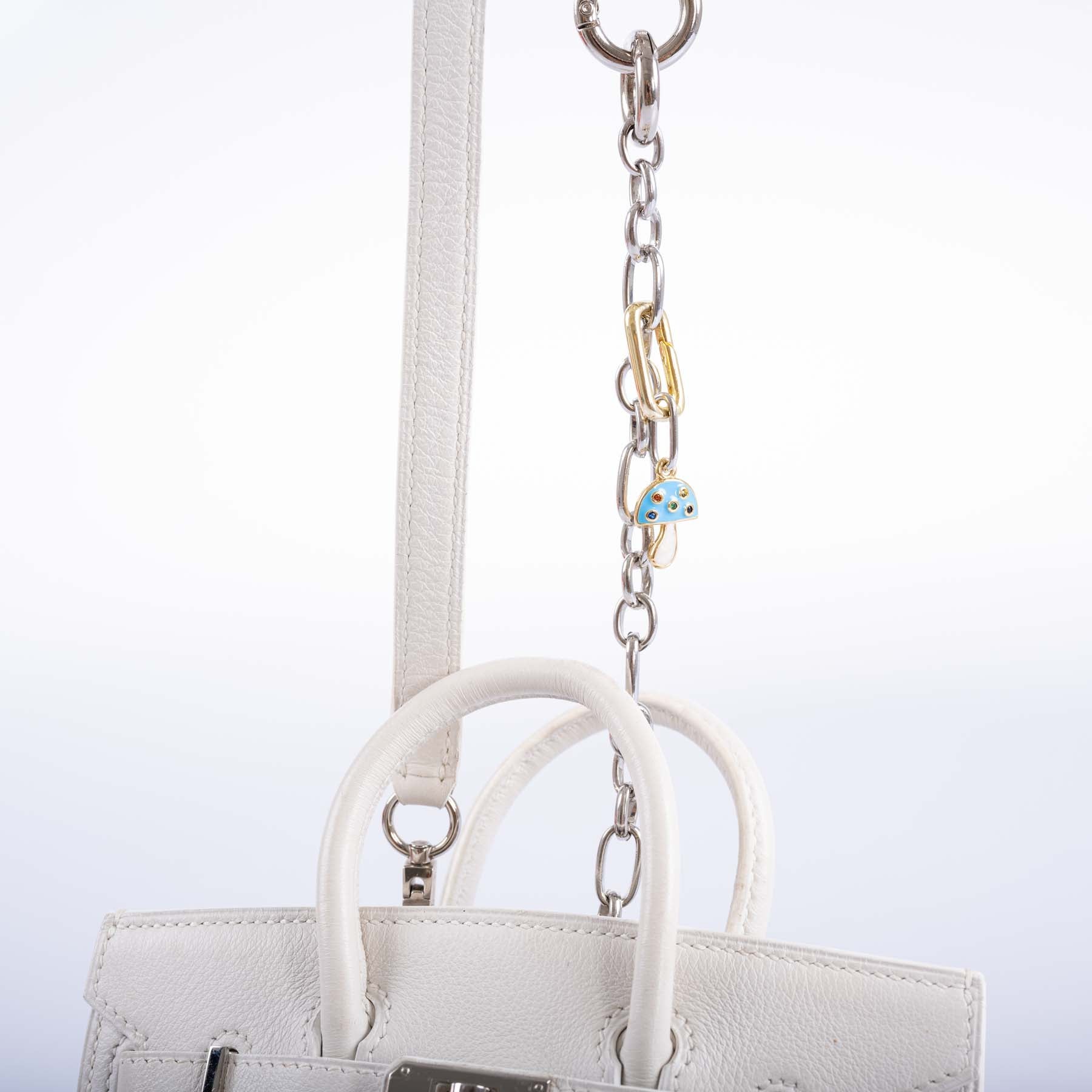 Hermès Birkin 15 Micro White Swift Palladium Hardware