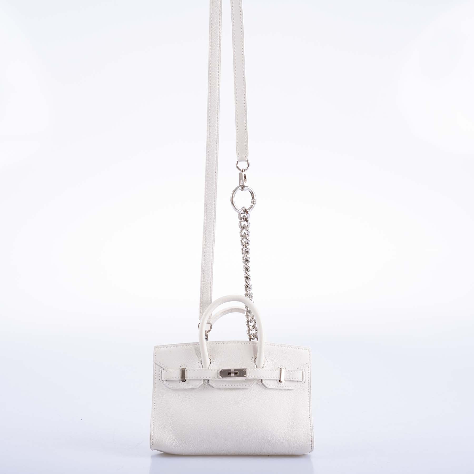Hermès Birkin 15 Micro White Swift Palladium Hardware