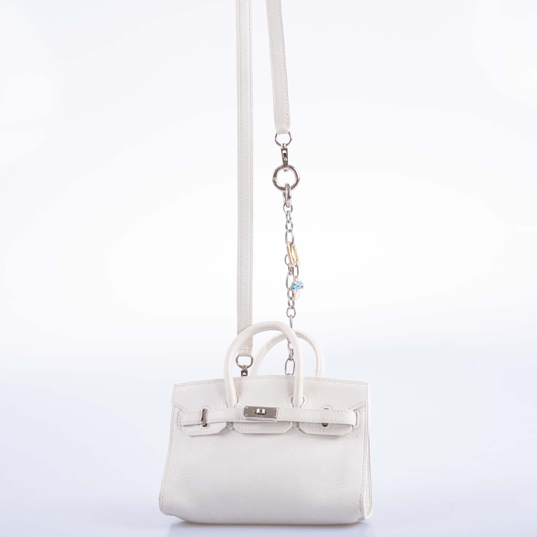 Hermès Birkin 15 Micro White Swift with Palladium Hardware