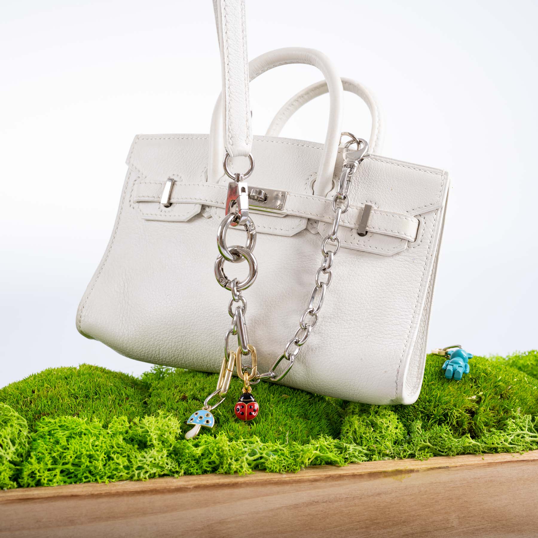 Hermès Birkin 15 Micro White Swift with Palladium Hardware