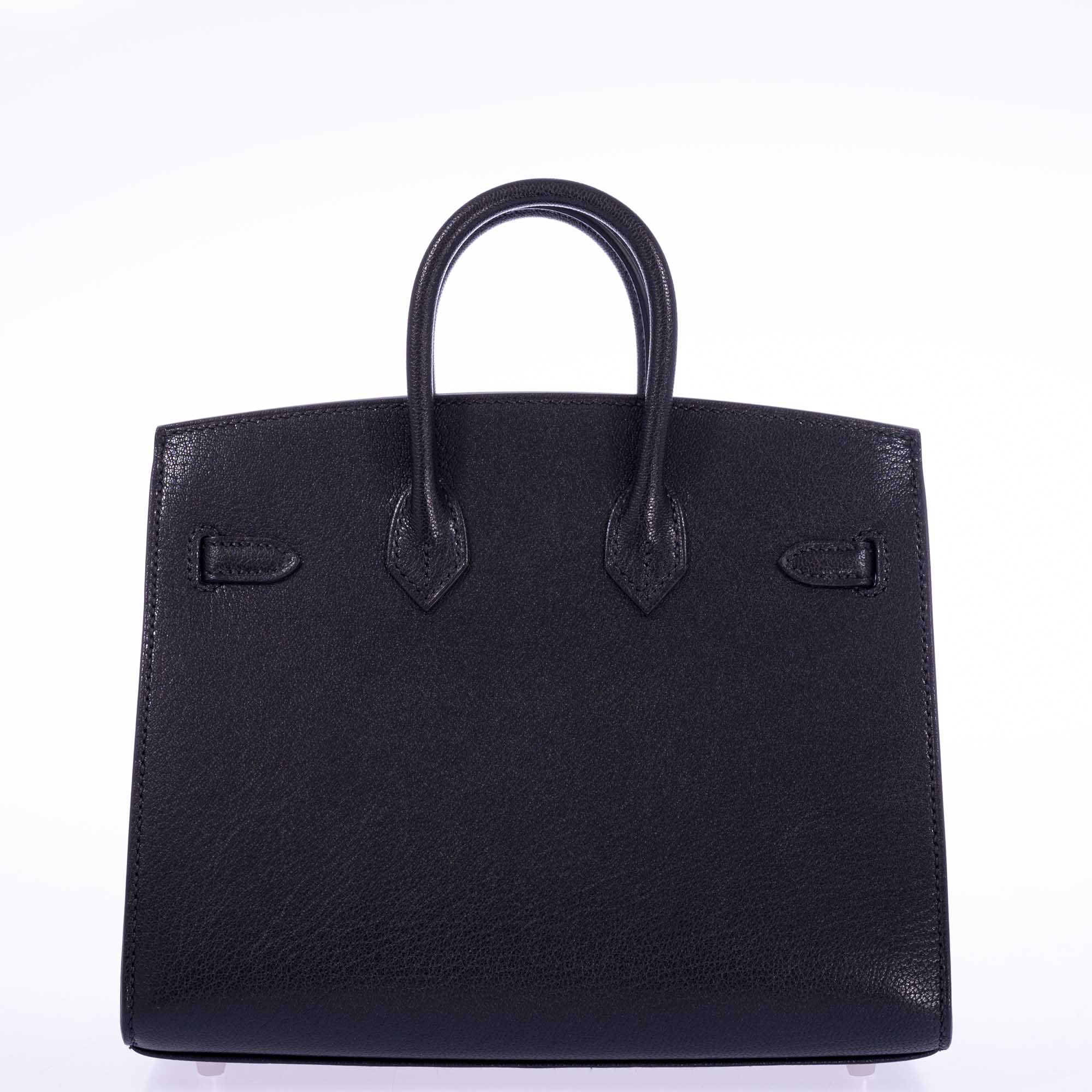 Hermès Birkin 20 Sellier Bouclerie Moderne Black Chèvre Palladium Hardware