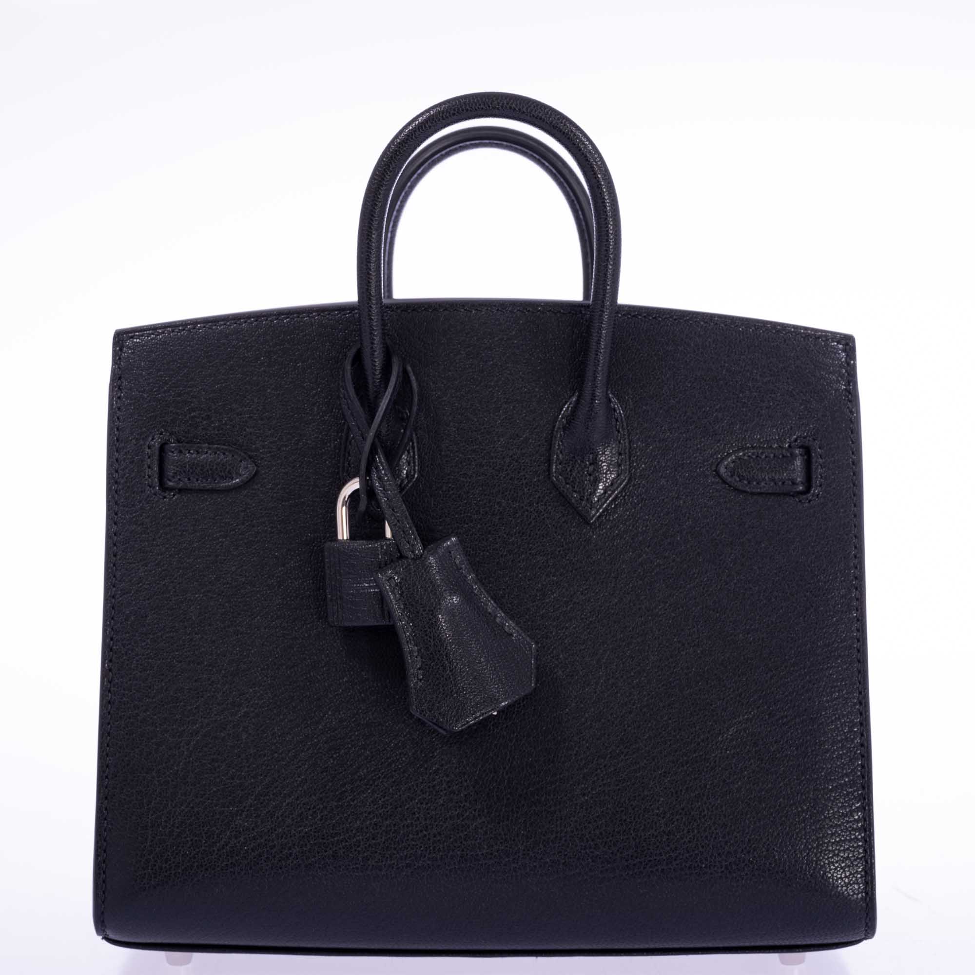 Hermès Birkin 20 Sellier Bouclerie Moderne Black Chèvre Palladium Hardware