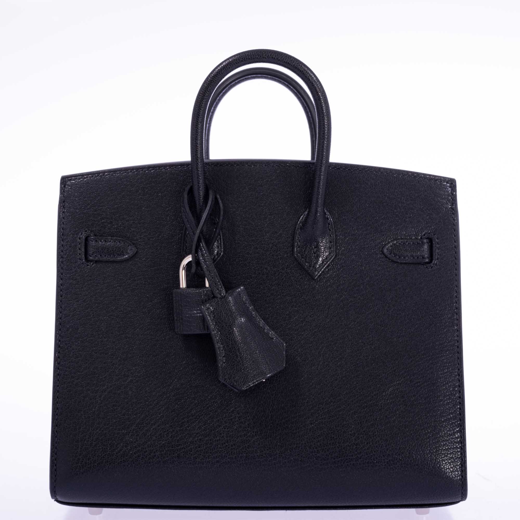 Hermès Birkin 20 Sellier Bouclerie Moderne Casaque Noir Chèvre