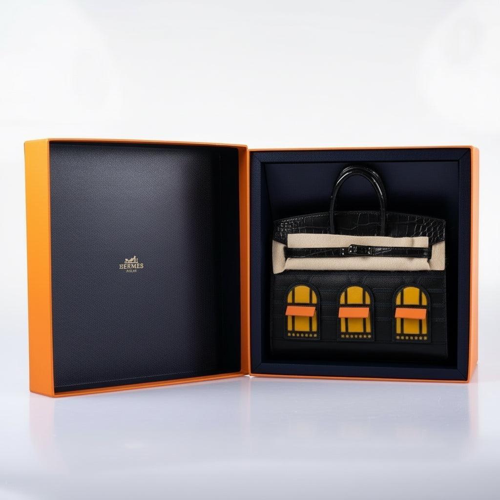 Hermès Birkin 20 Sellier Faubourg Snow Béton Matte Alligator White Togo Blue Brume Chèvre Orange H Swift Palladium Hardware