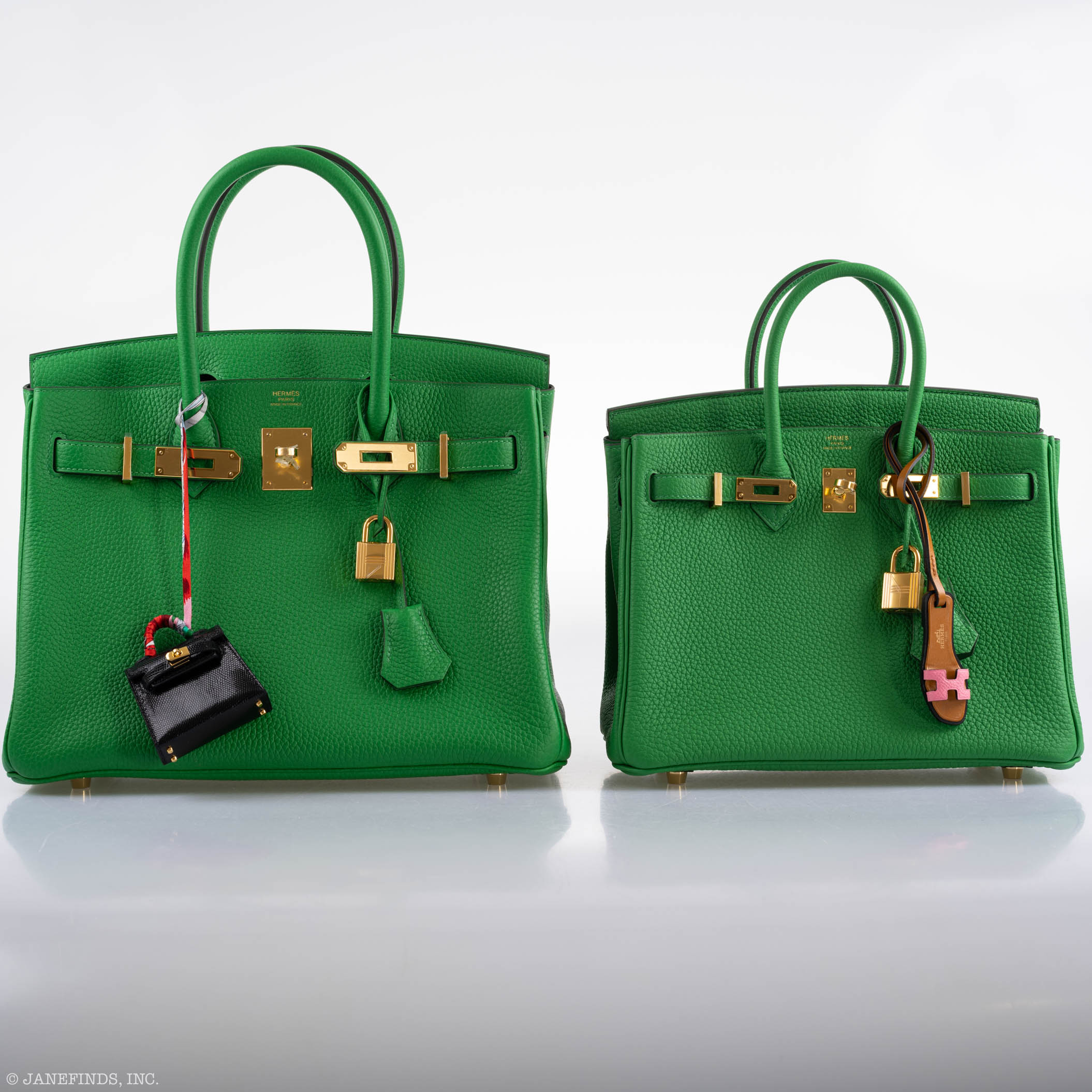 Hermès Birkin 25 Bambou (Bamboo) Green Togo with Gold Hardware