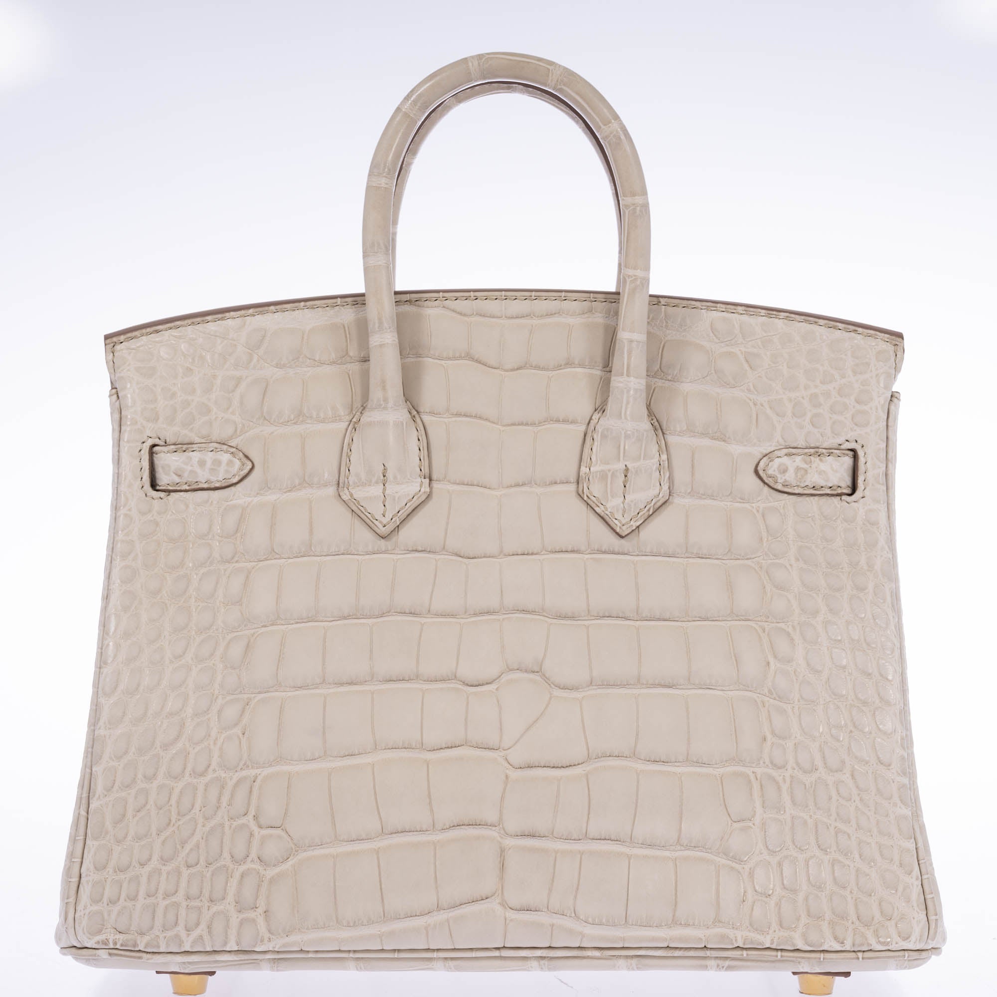 Hermès Birkin 25 Beton Matte Alligator Gold Hardware | JANEFINDS