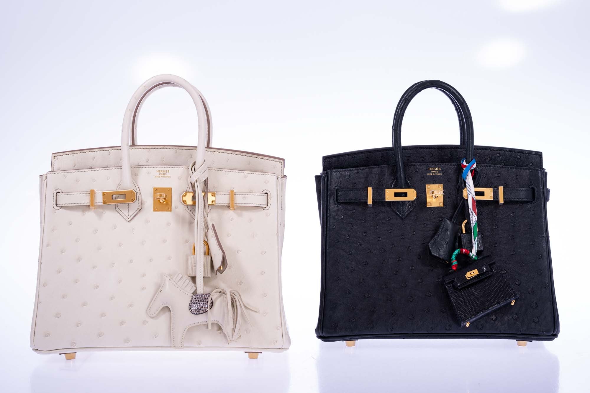 Hermès Birkin 25 Beton Ostrich Gold Hardware