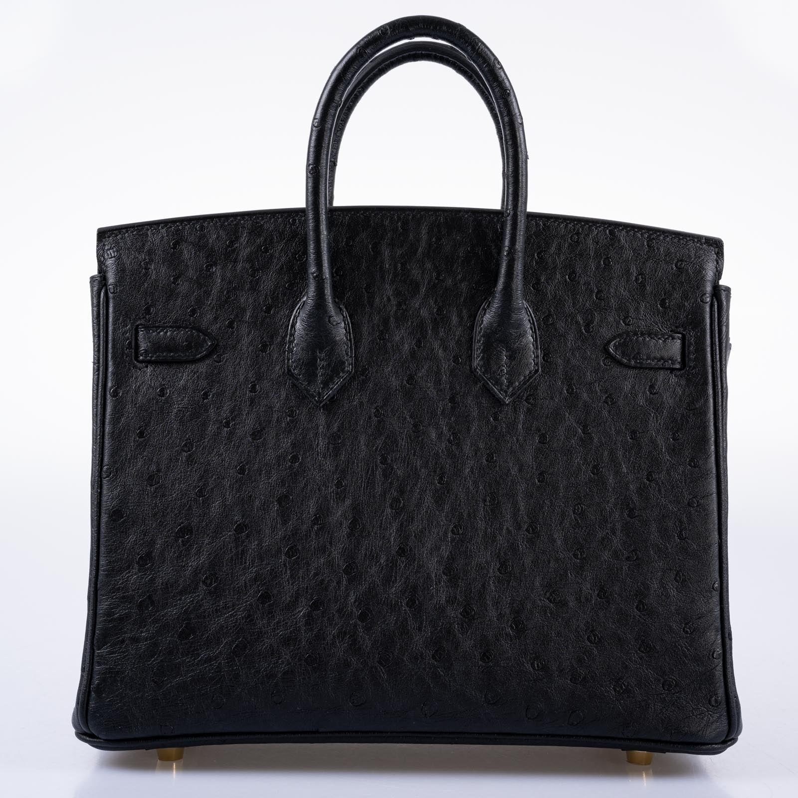 Hermès Birkin 25 Black Ostrich Gold Hardware