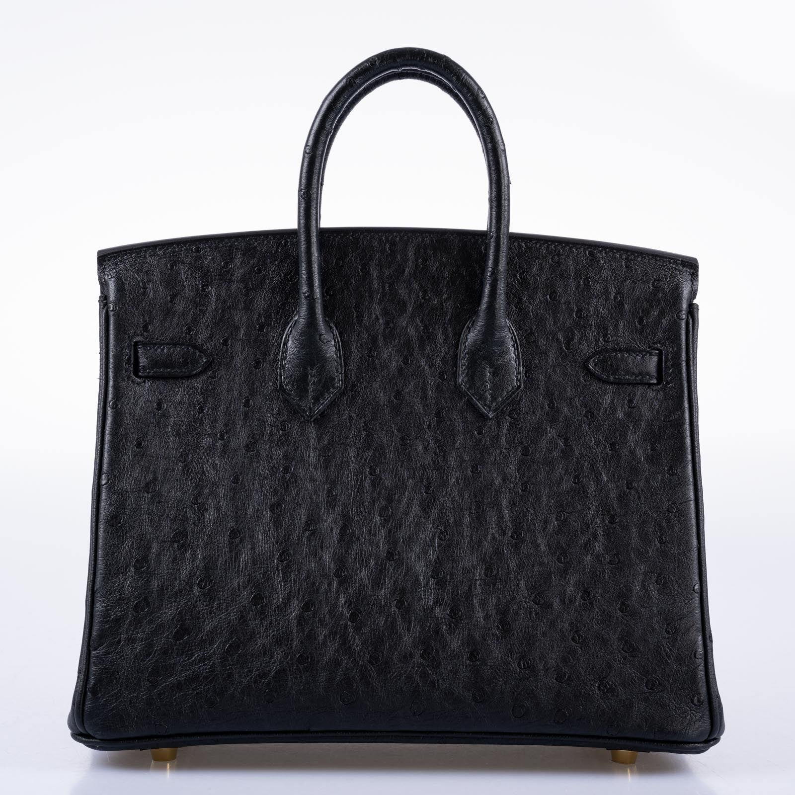 Hermès Birkin 25 Black Ostrich Gold Hardware