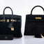 Hermès Birkin 25 Black côte à côte tuffetage and Swift Permabrass Hardware