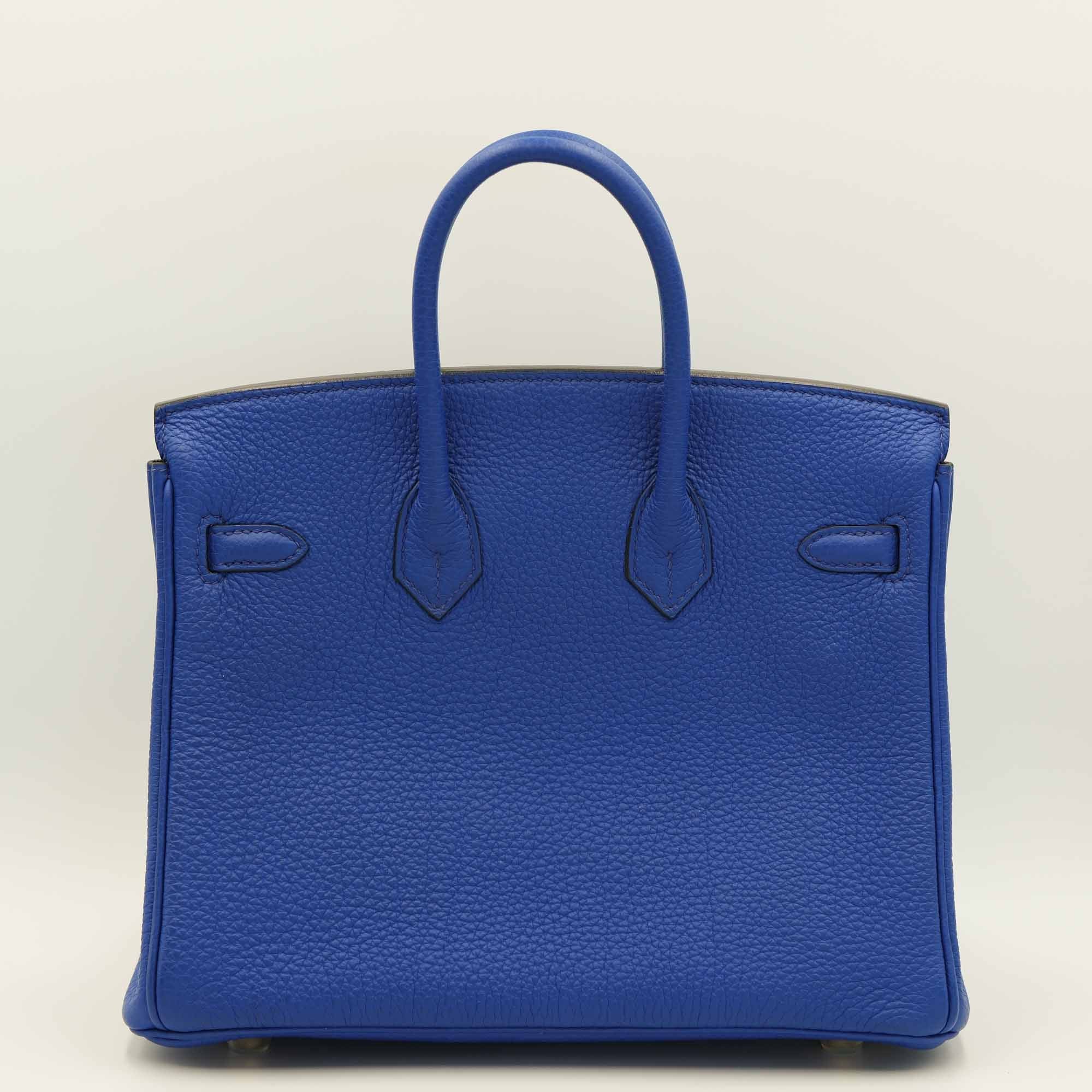 Hermès Birkin 25 Bleu Royal Clemence Gold Hardware