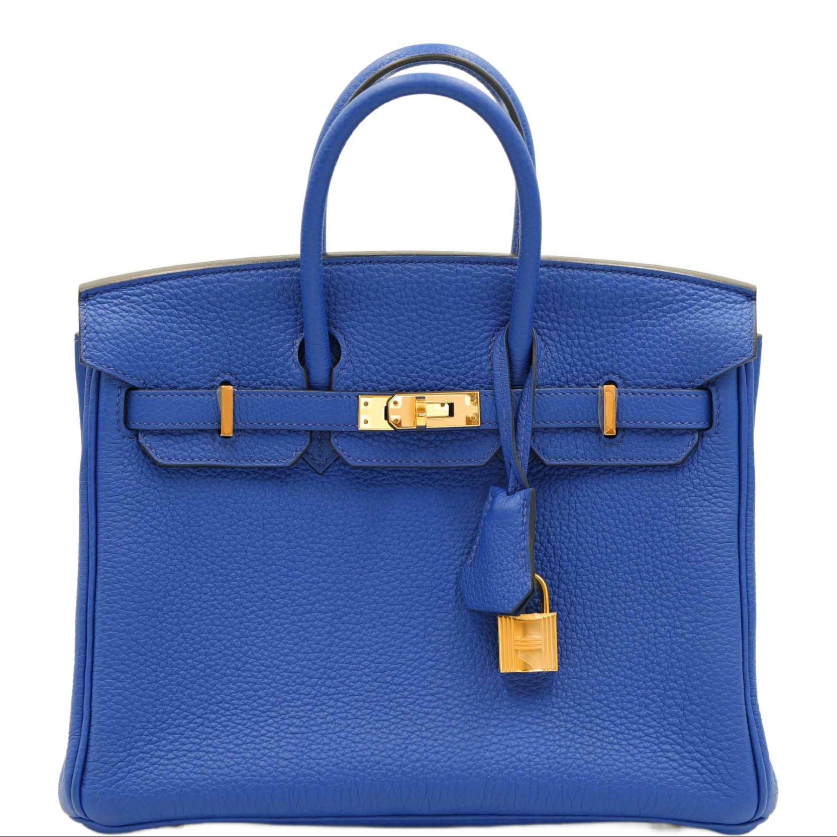Hermès Birkin 25 Bleu Royal Clemence Gold Hardware