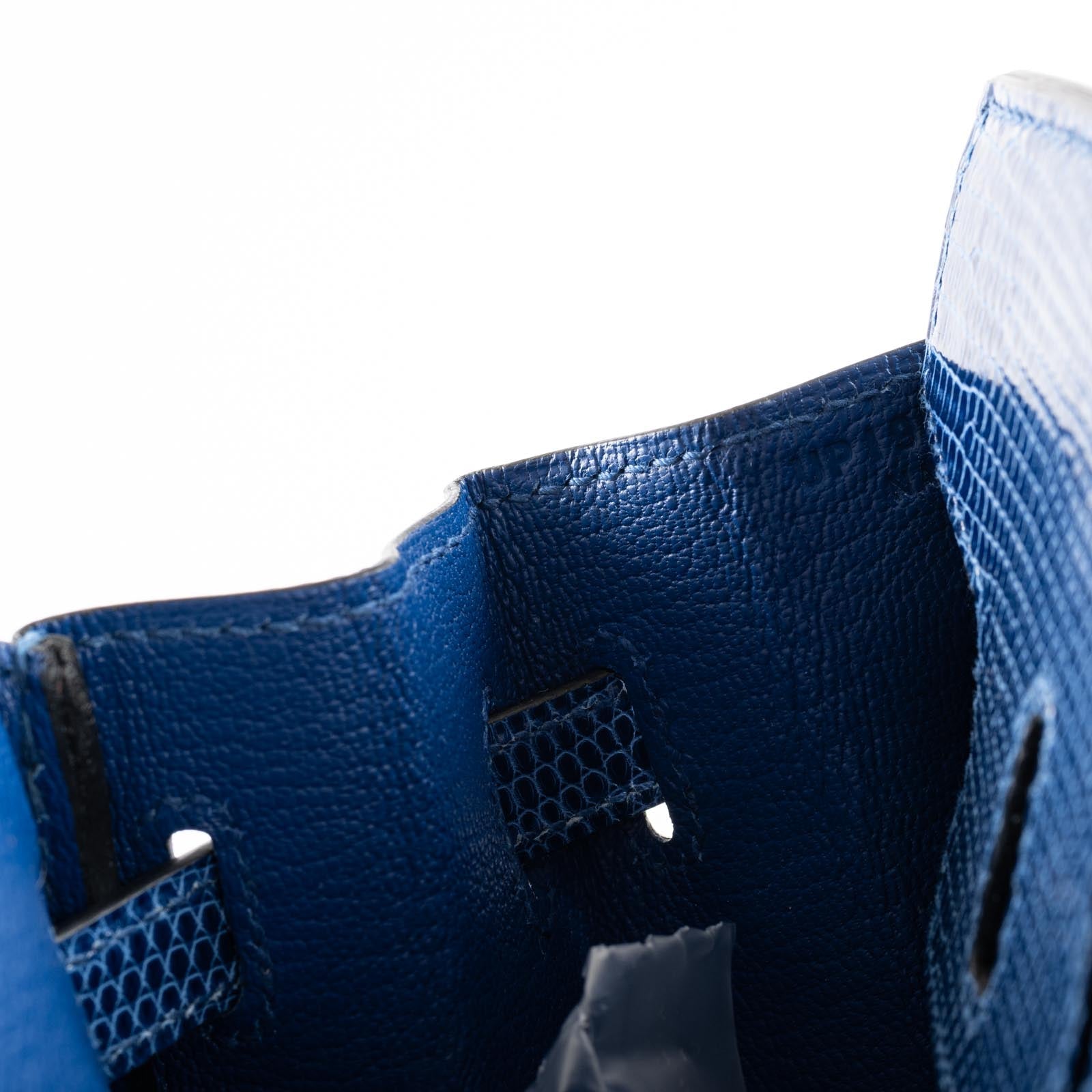 Hermès Birkin 25 Bleu Saphir Niloticus Lizard Palladium Hardware