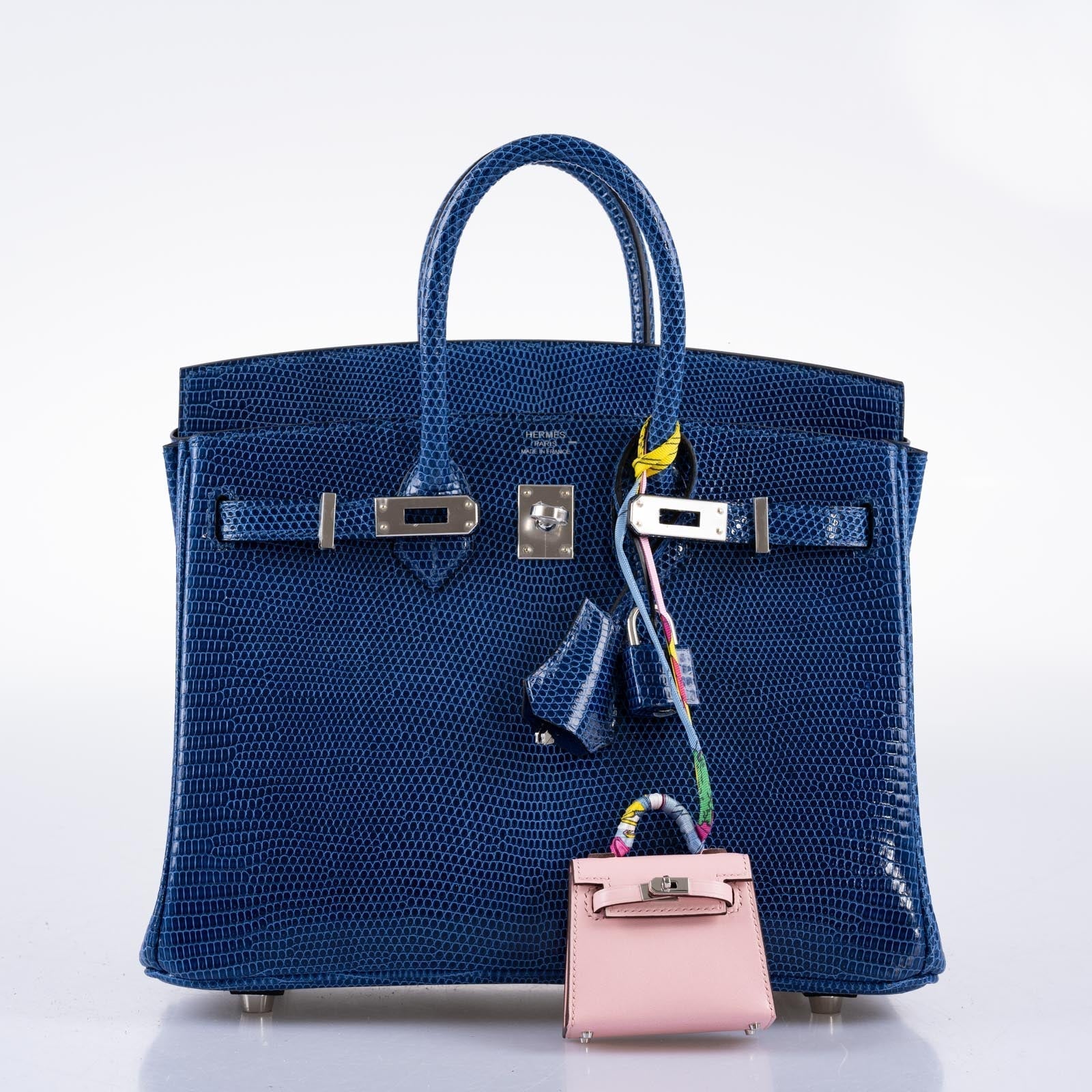 Hermès Birkin 25 Bleu Saphir Niloticus Lizard Palladium Hardware