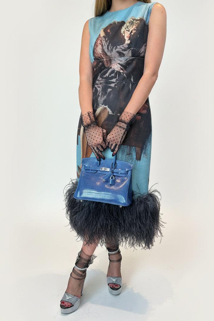 Hermès Birkin 25 Bleu Saphir Niloticus Lizard Palladium Hardware