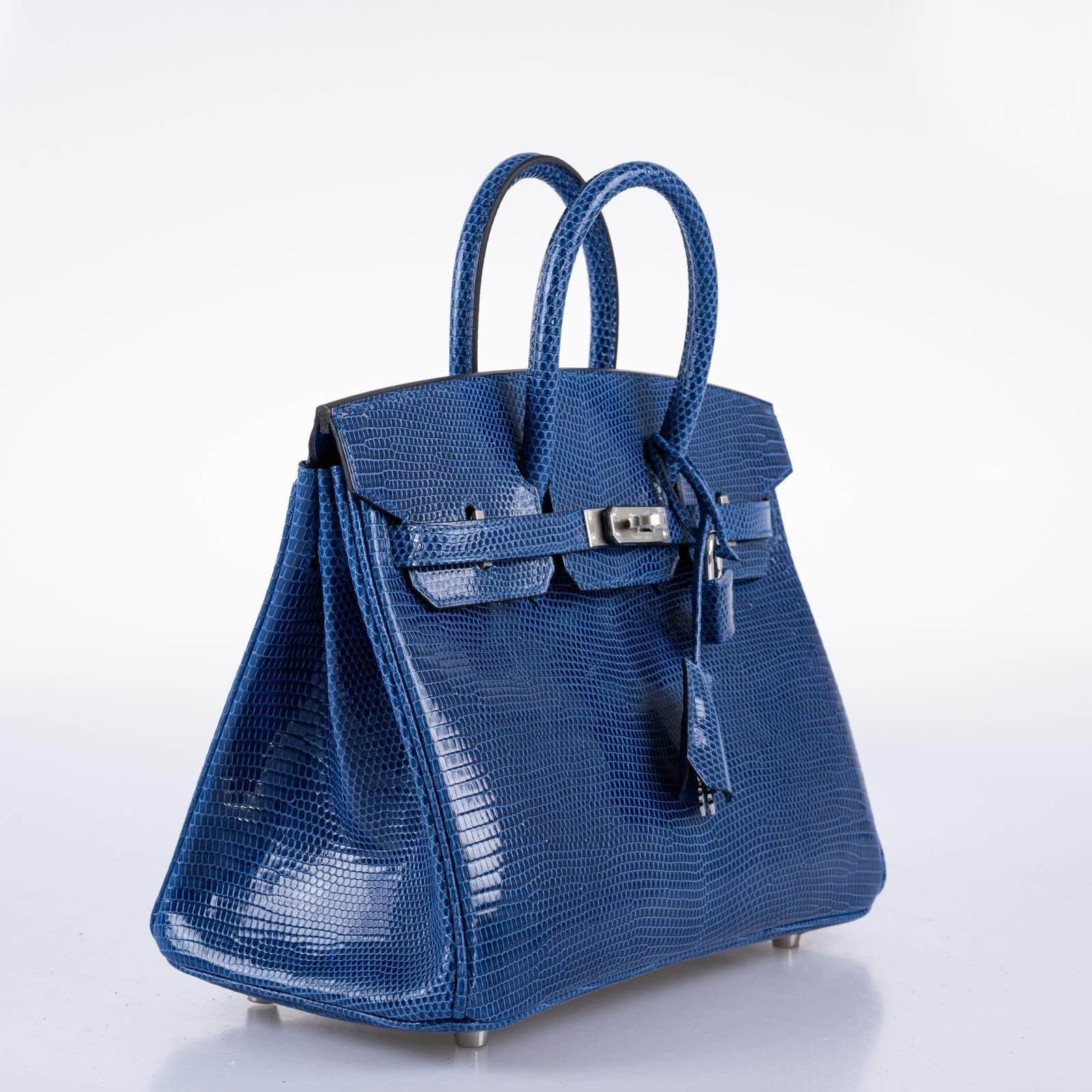 Hermès Birkin 25 Bleu Saphir Niloticus Lizard Palladium Hardware