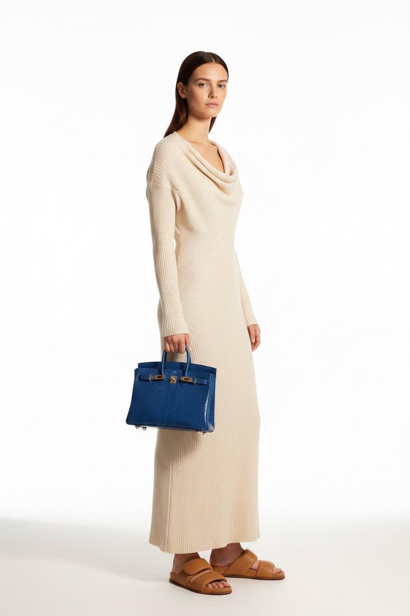 Hermès Birkin 25 Bleu Saphir Niloticus Lizard Palladium Hardware