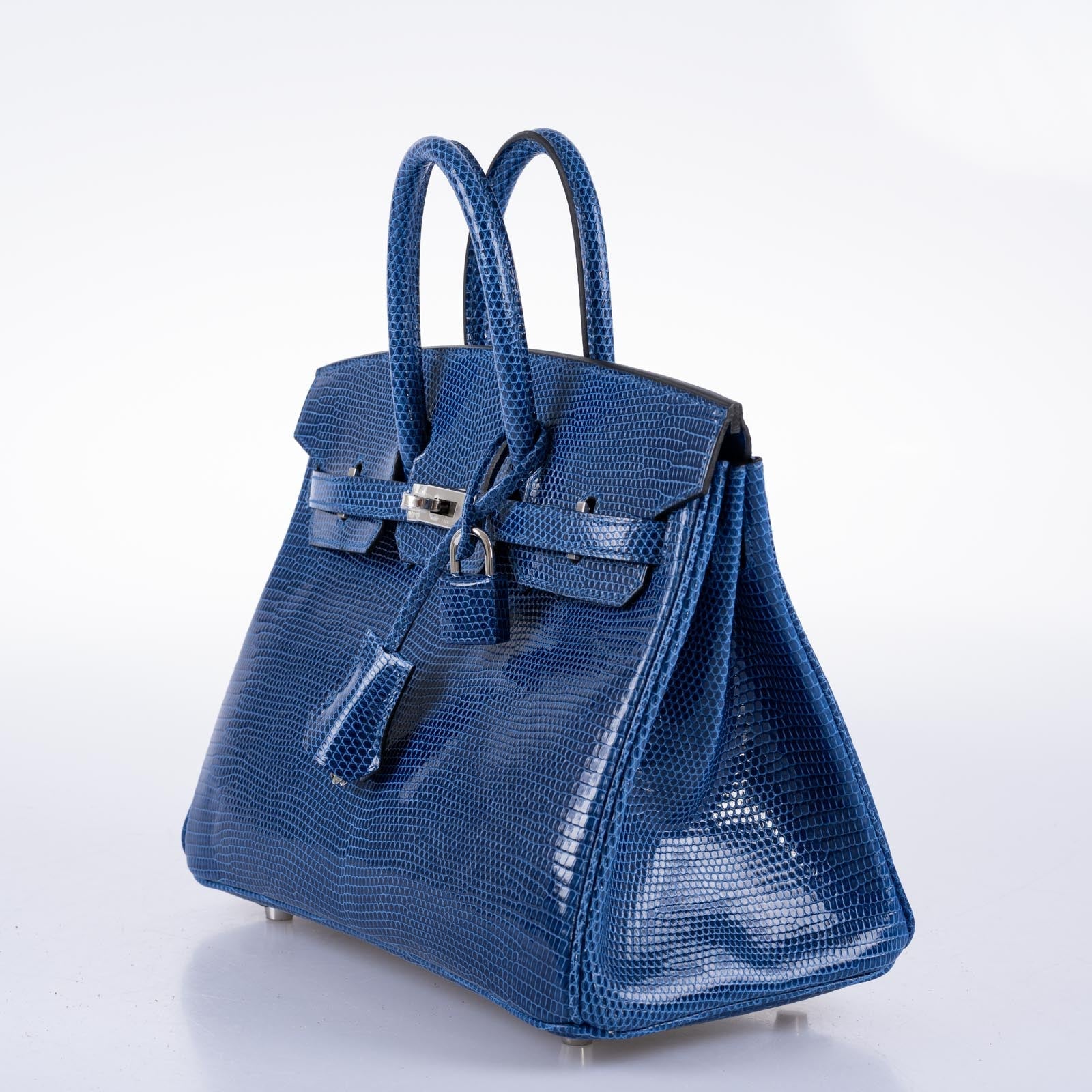 Hermès Birkin 25 Bleu Saphir Niloticus Lizard Palladium Hardware