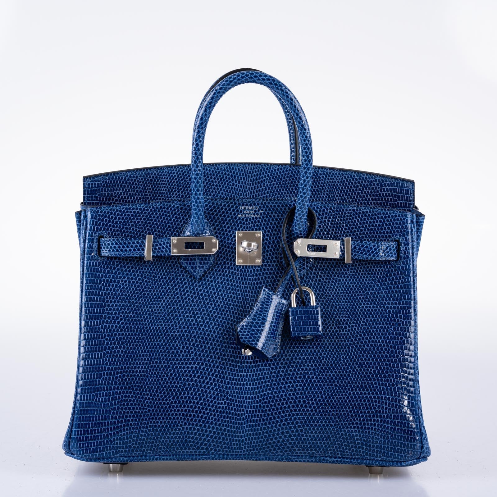 Hermès Birkin 25 Bleu Saphir Niloticus Lizard Palladium Hardware