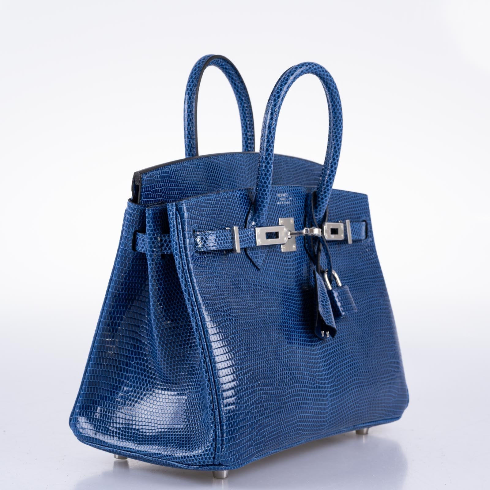 Hermès Birkin 25 Bleu Saphir Niloticus Lizard Palladium Hardware