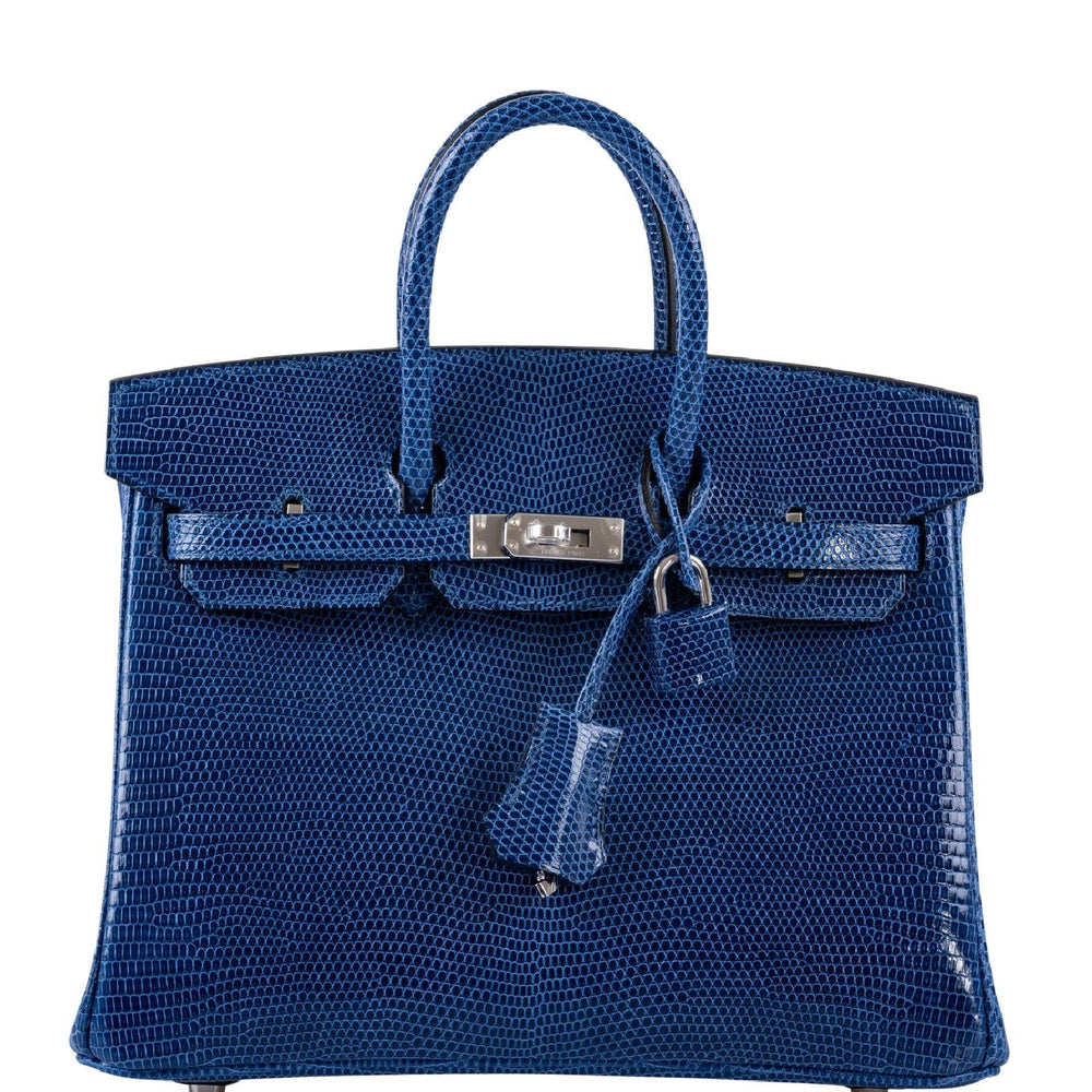 Hermès Birkin 25 Bleu Saphir Niloticus Lizard Palladium Hardware