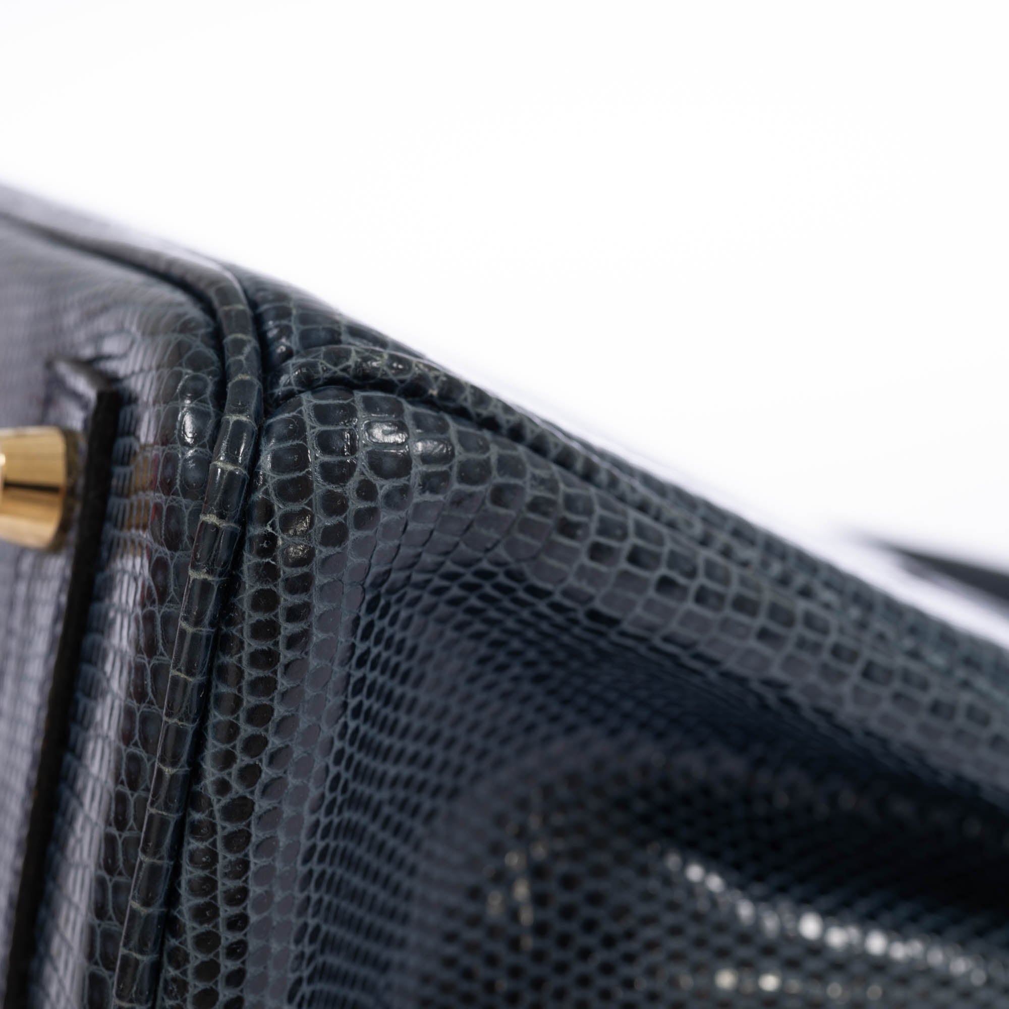 Hermès Birkin 25 Bleu de Malte Lizard Gold Hardware