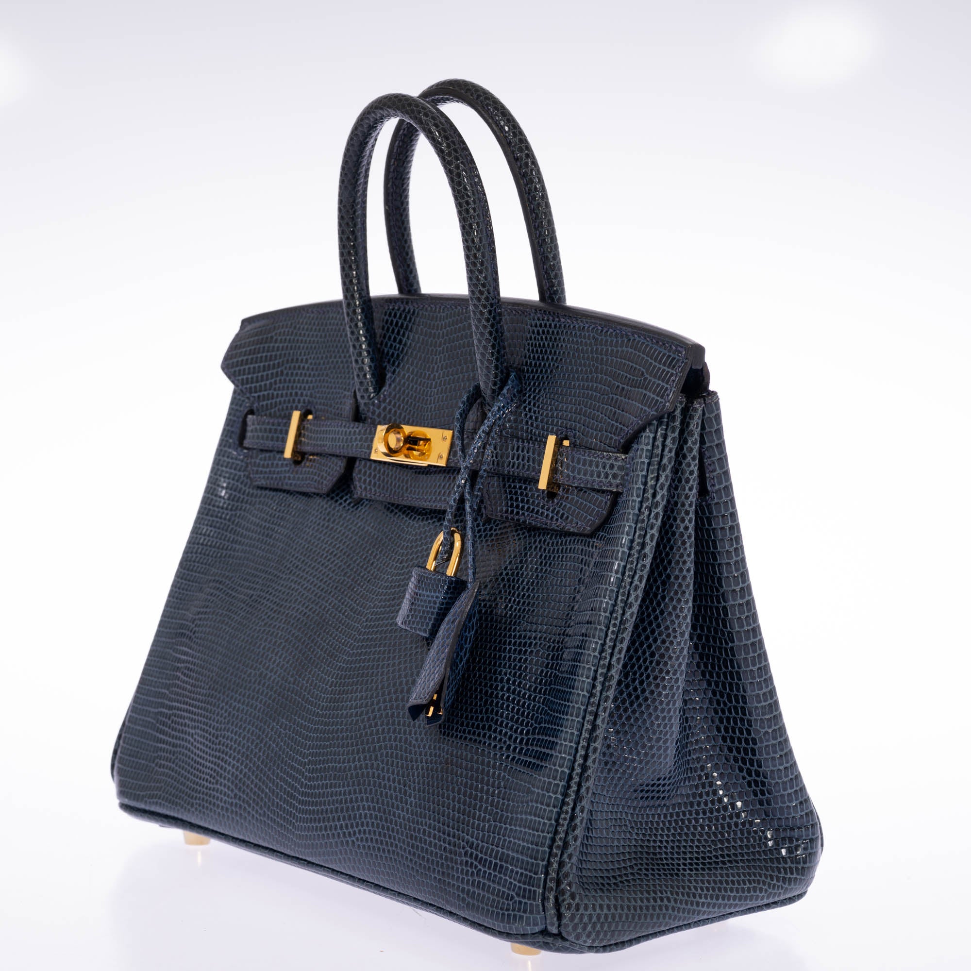 Hermès Birkin 25 Bleu de Malte Lizard Gold Hardware | JANEFINDS