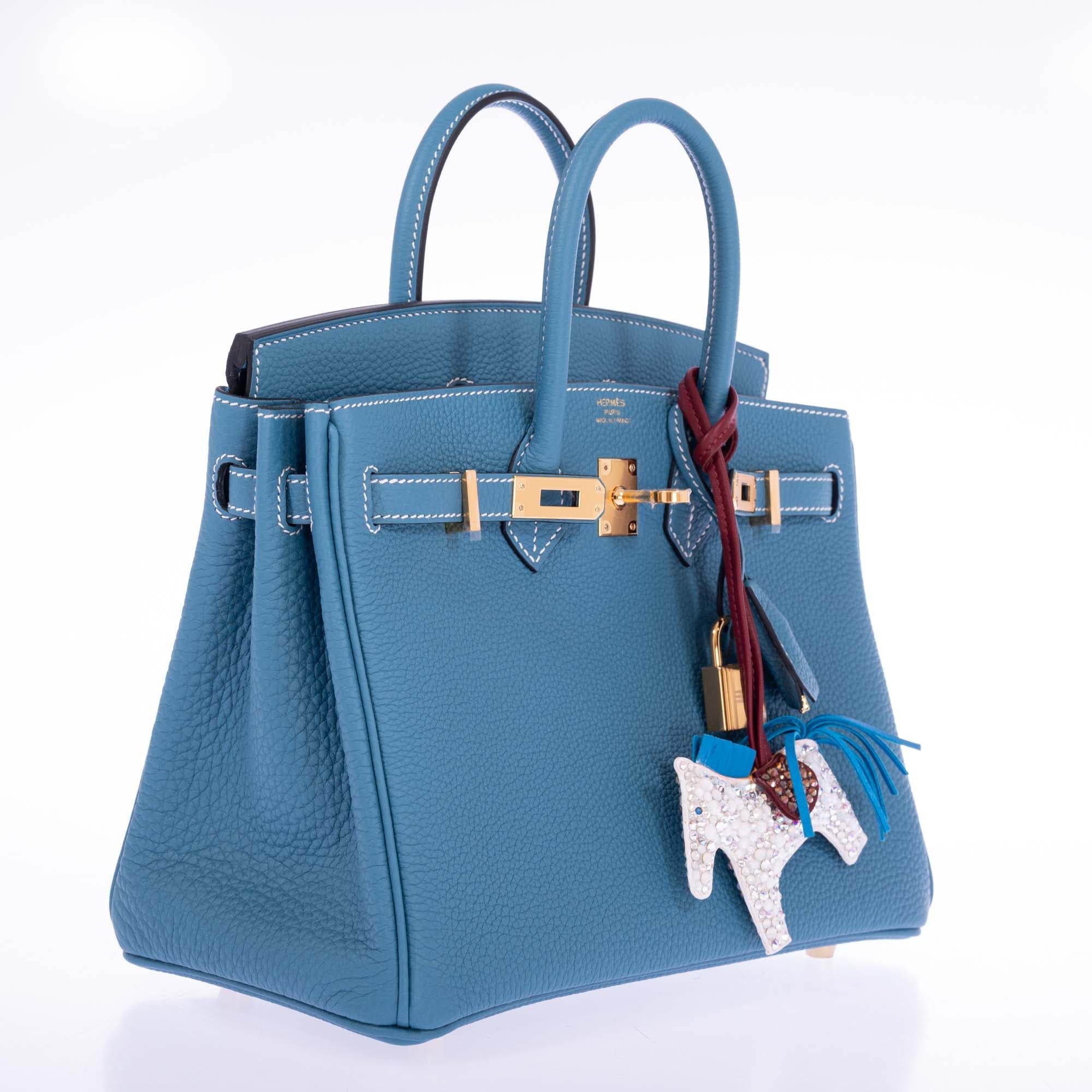 Hermès Birkin 25 Blue Jean Togo Gold Hardware